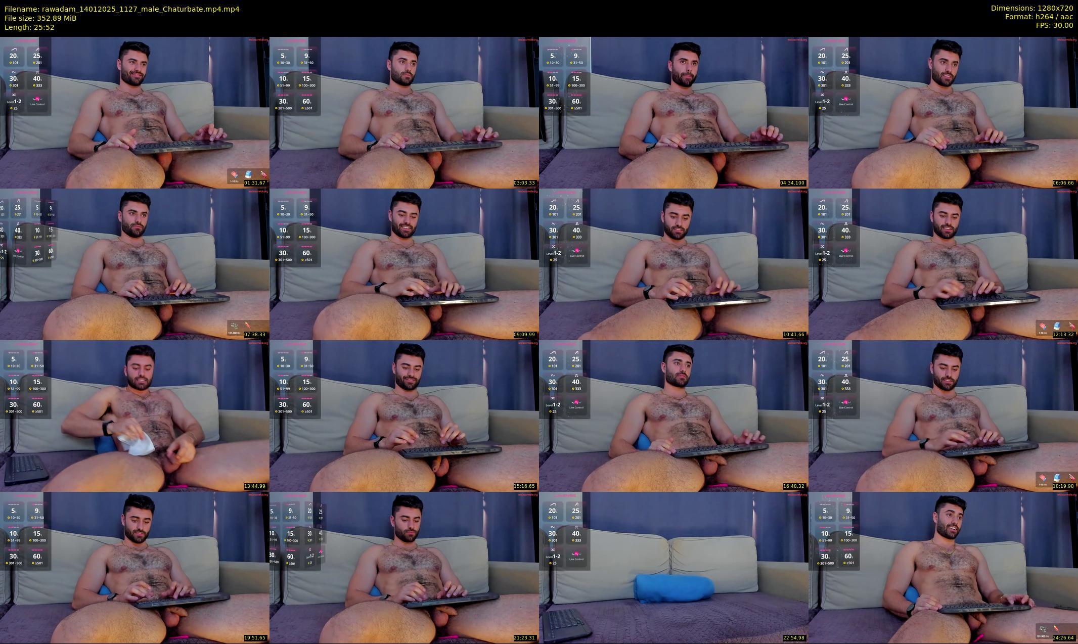 rawadam — 26 minute Chaturbate male cam show recording, 720p, Jan 14, 2025