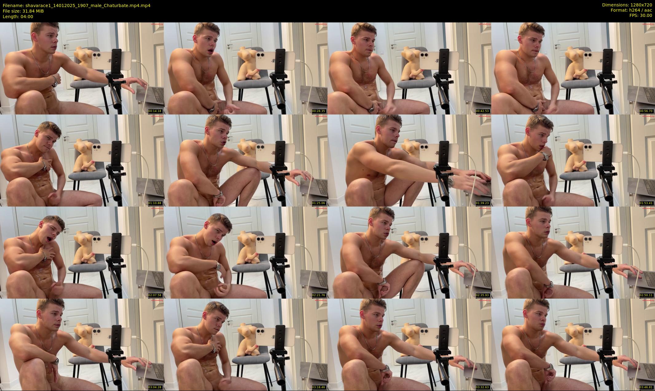 shavarace1 — 4 minute Chaturbate male cam show recording, 720p, Jan 14, 2025