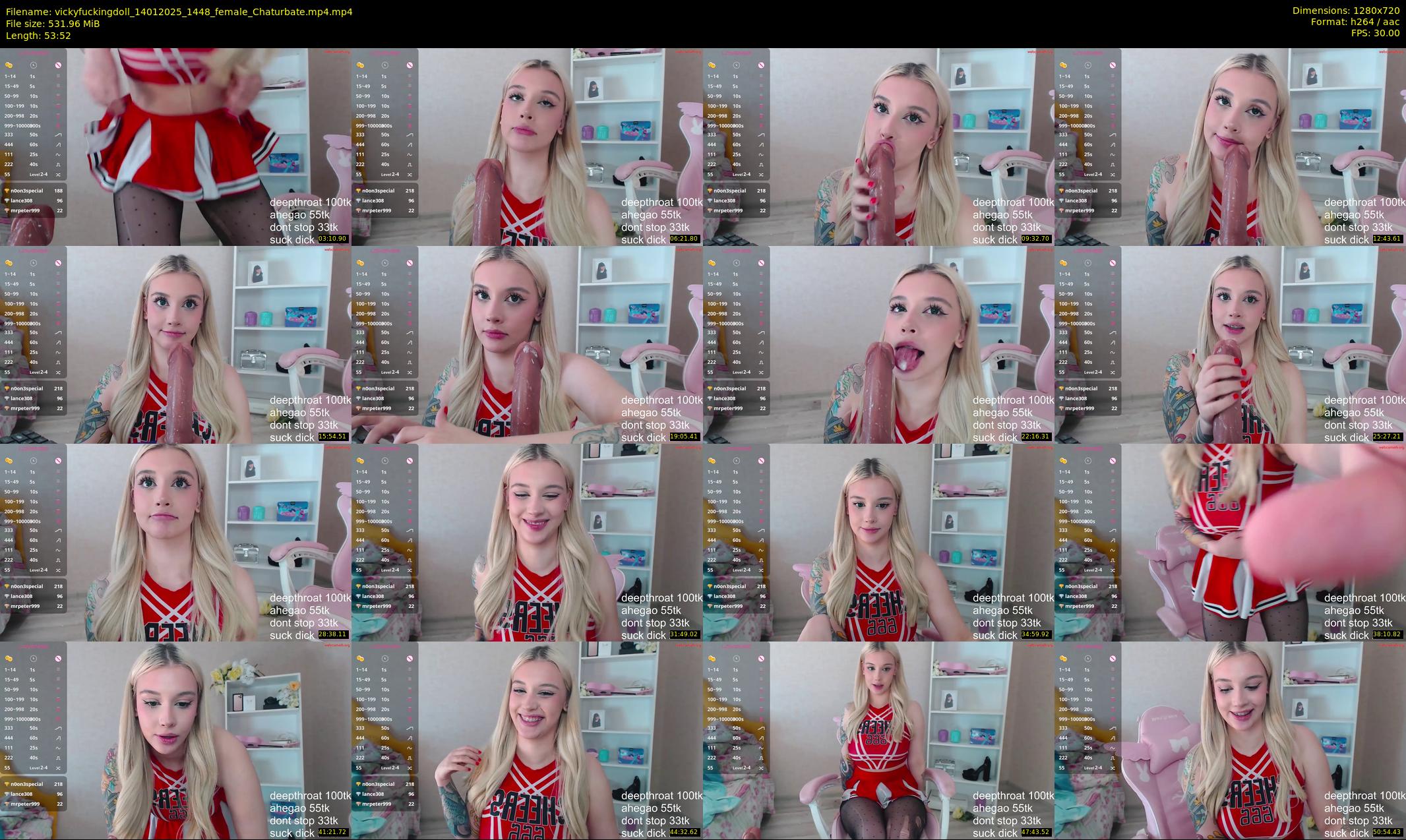 vickyfuckingdoll — 54 minute Chaturbate female cam show recording, 720p, Jan 14, 2025