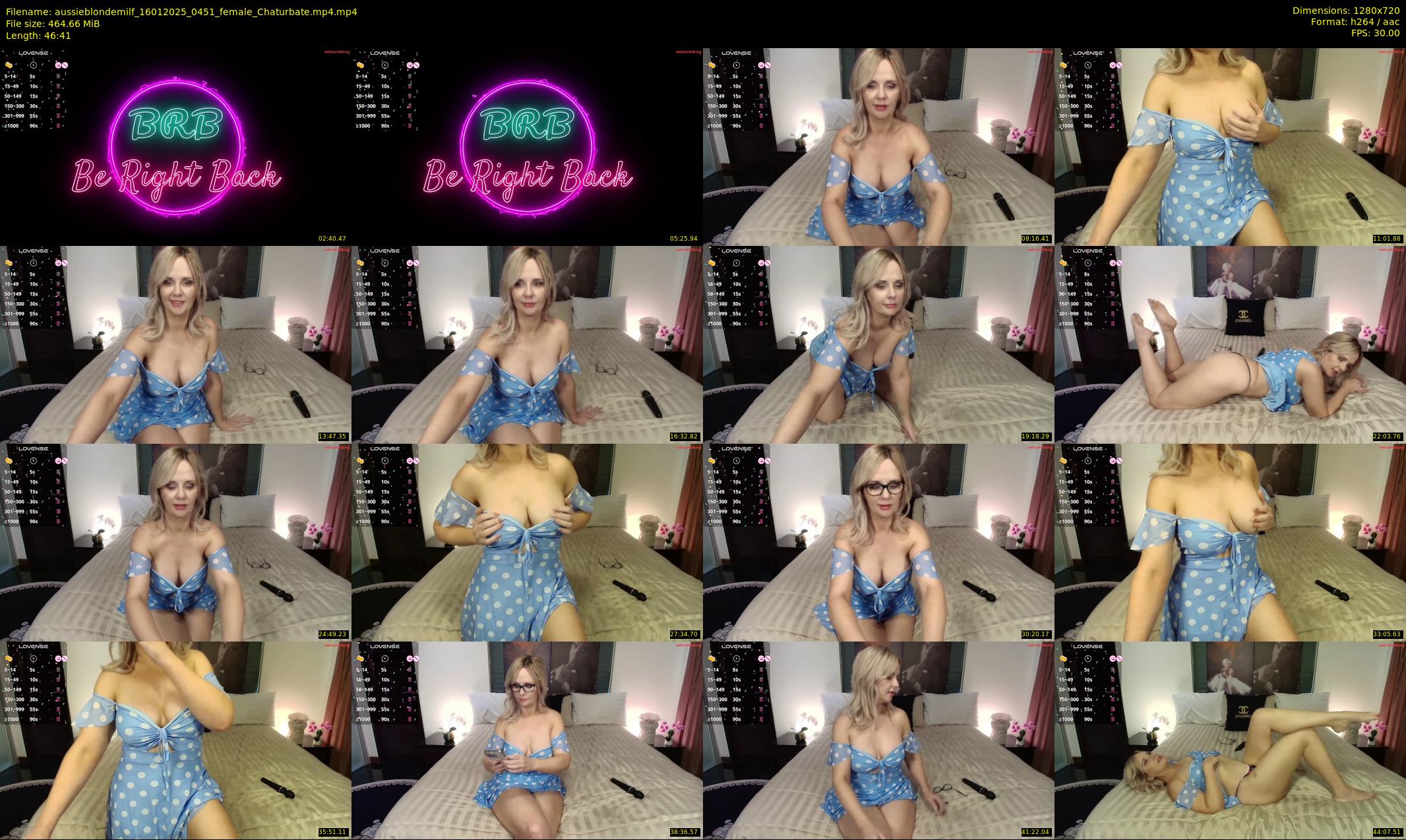 aussieblondemilf — 47 minute Chaturbate female cam show recording, 720p, Jan 16, 2025