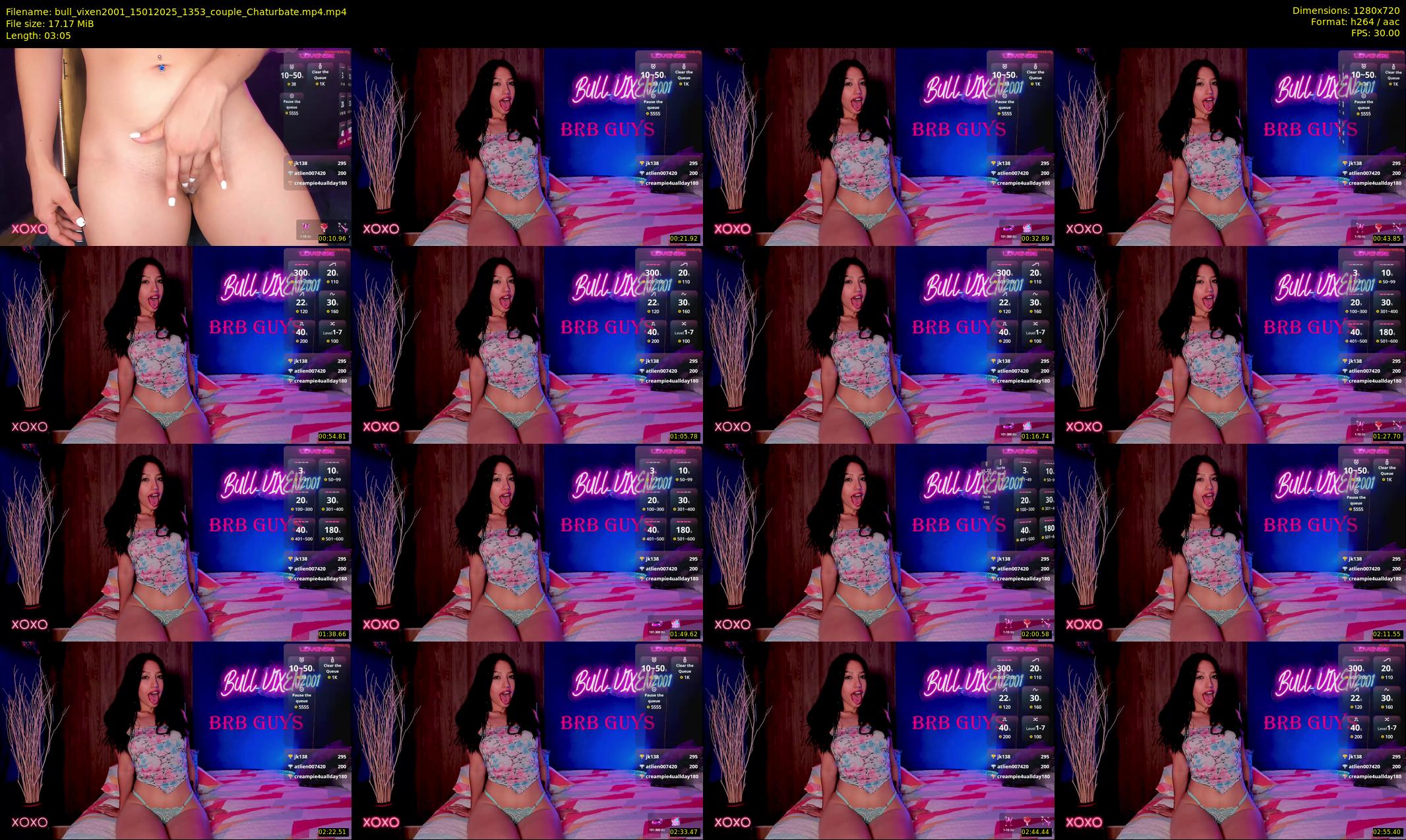 bull_vixen2001 — 4 minute Chaturbate couple cam show recording, 720p, Jan 15, 2025