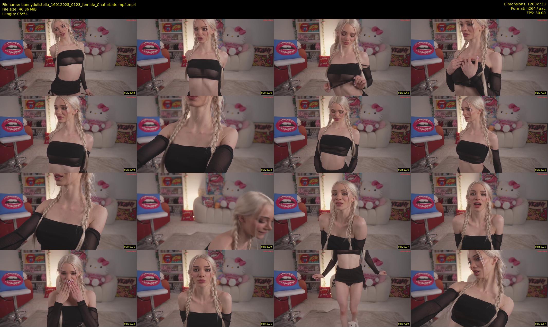 bunnydollstella — 7 minute Chaturbate female cam show recording, 720p, Jan 16, 2025