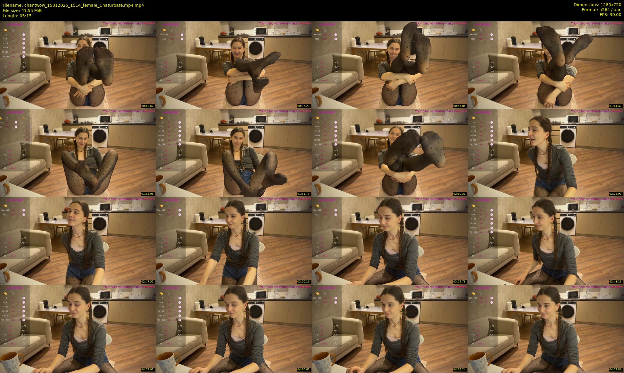 chantwow — 6 minute Chaturbate female cam show recording, 720p, Jan 15, 2025