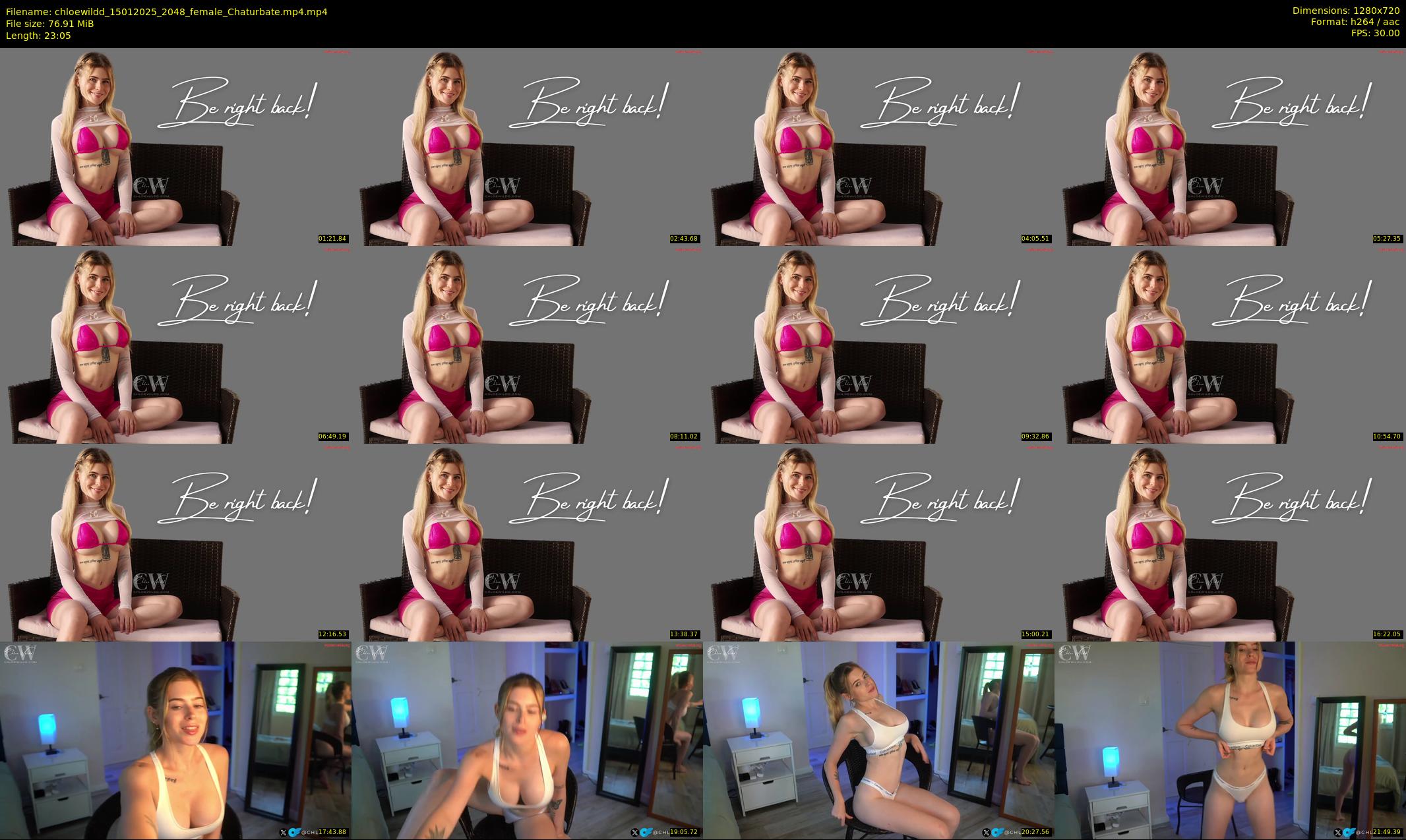 chloewildd — 24 minute Chaturbate female cam show recording, 720p, Jan 15, 2025