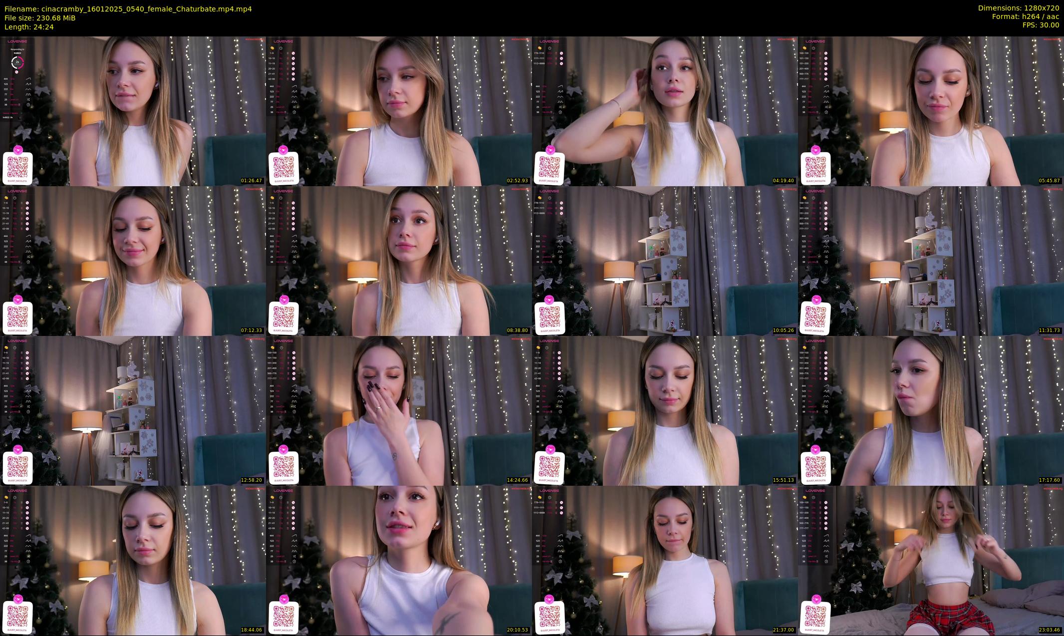 cinacramby — 25 minute Chaturbate female cam show recording, 720p, Jan 16, 2025