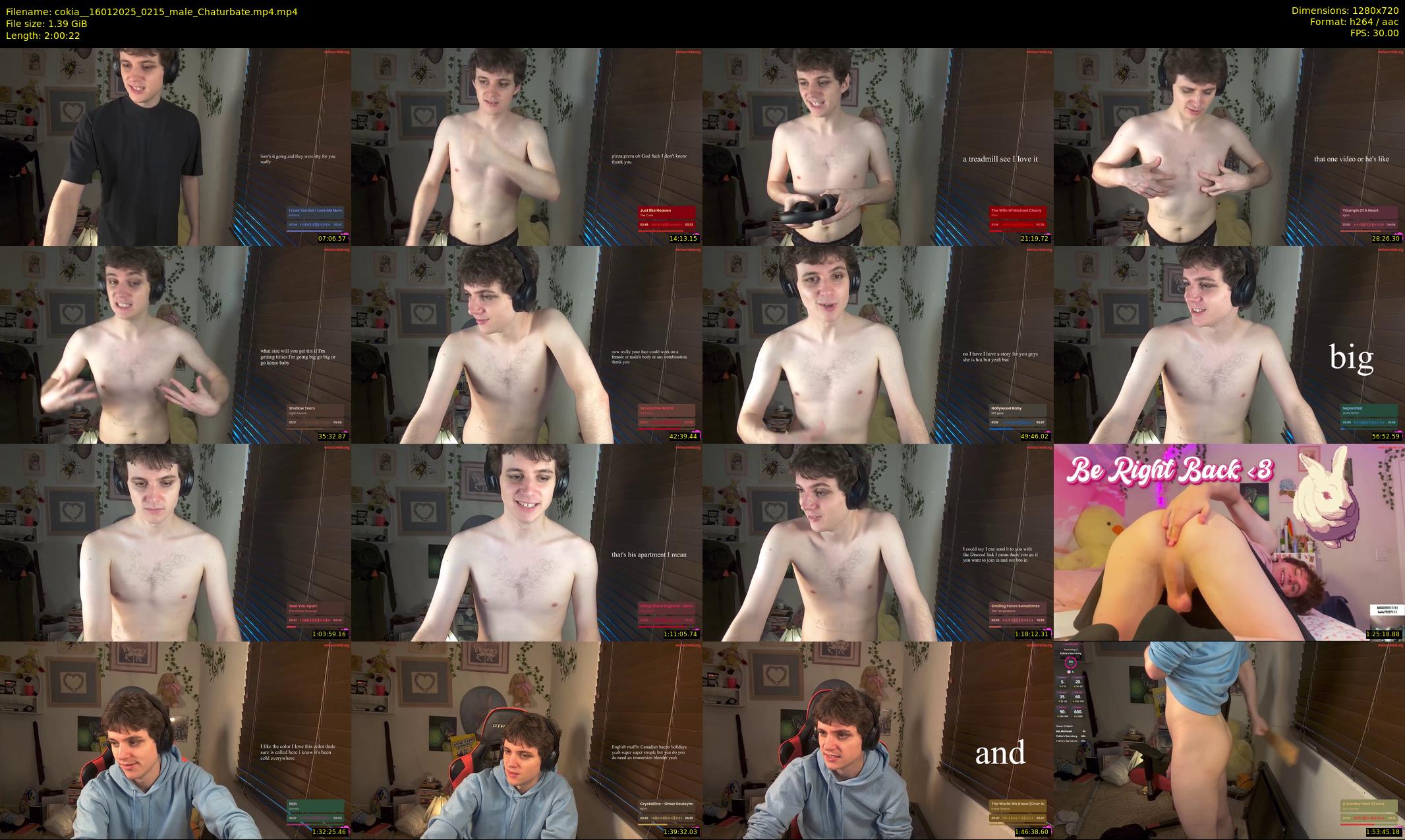 cokia_ — 121 minute Chaturbate male cam show recording, 720p, Jan 16, 2025