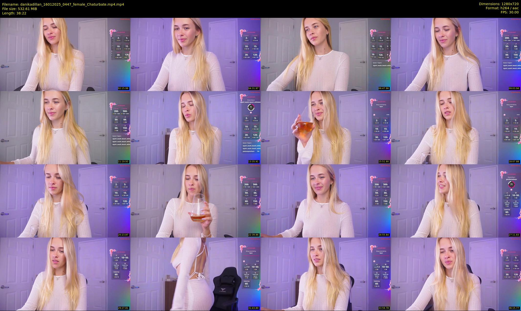 danikadillan — 39 minute Chaturbate female cam show recording, 720p, Jan 16, 2025