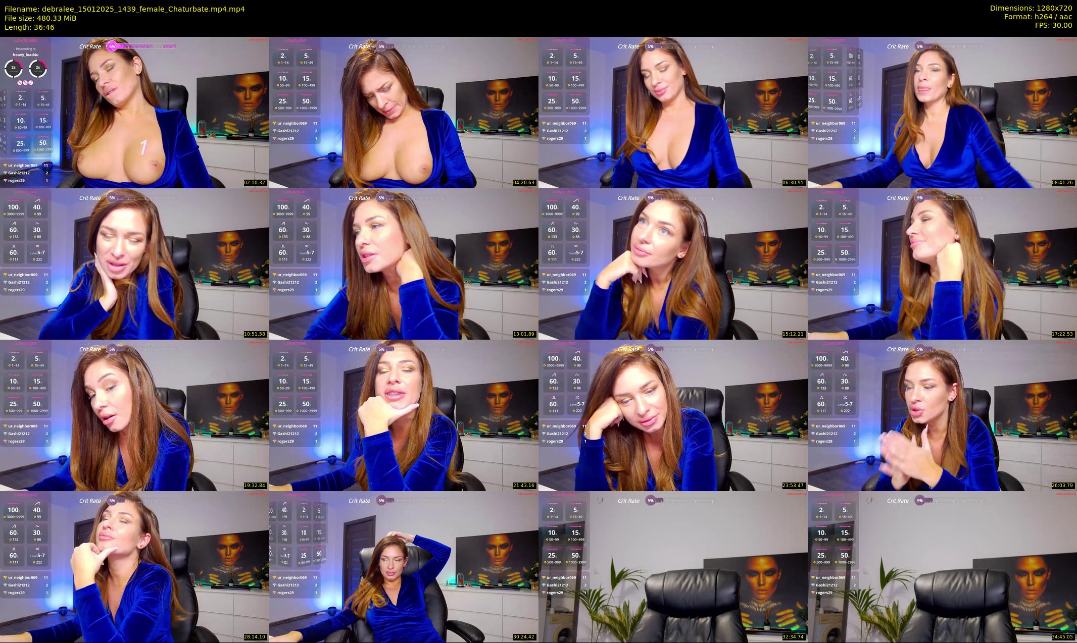 debralee — 37 minute Chaturbate female cam show recording, 720p, Jan 15, 2025