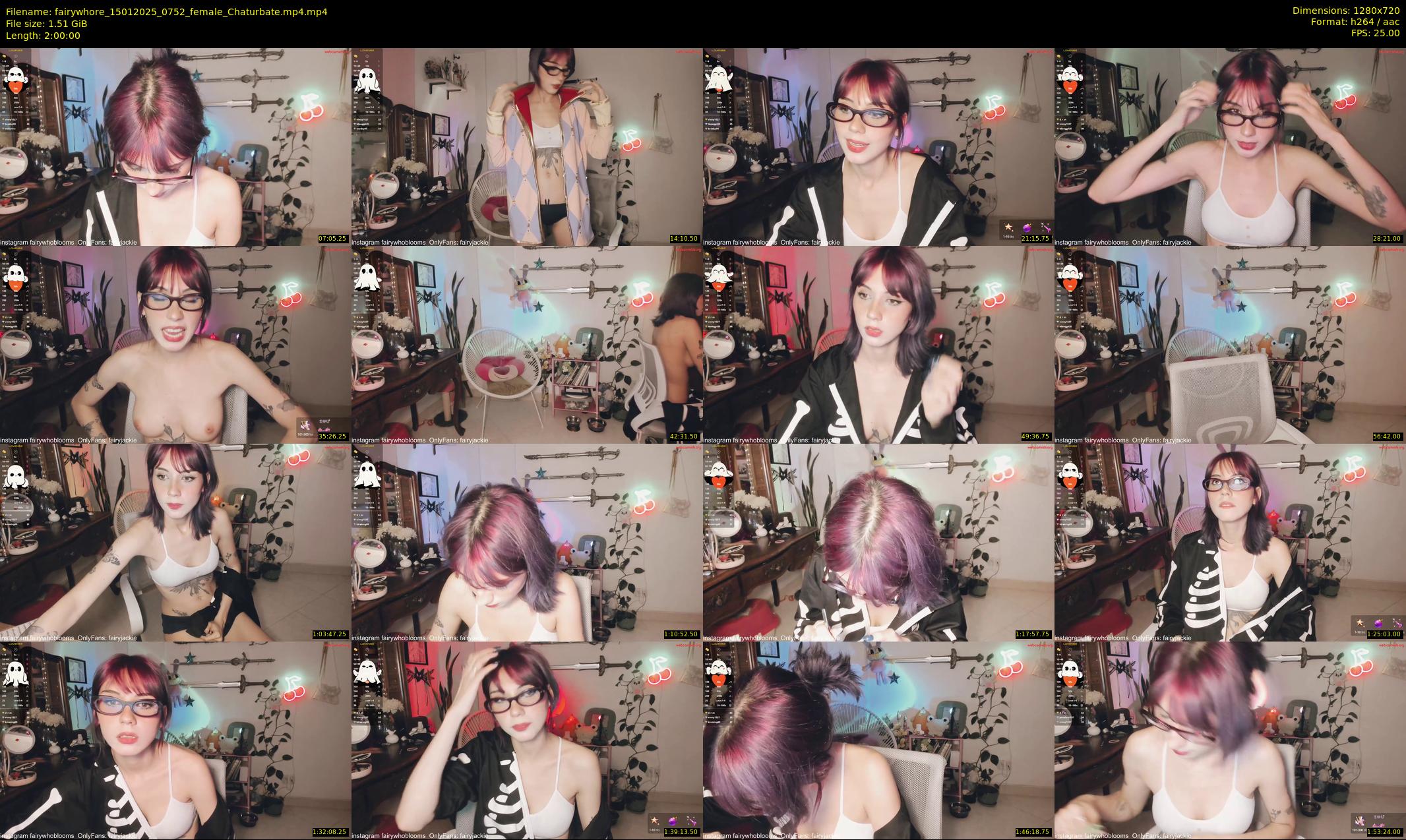 fairywhore — 120 minute Chaturbate female cam show recording, 720p, Jan 15, 2025