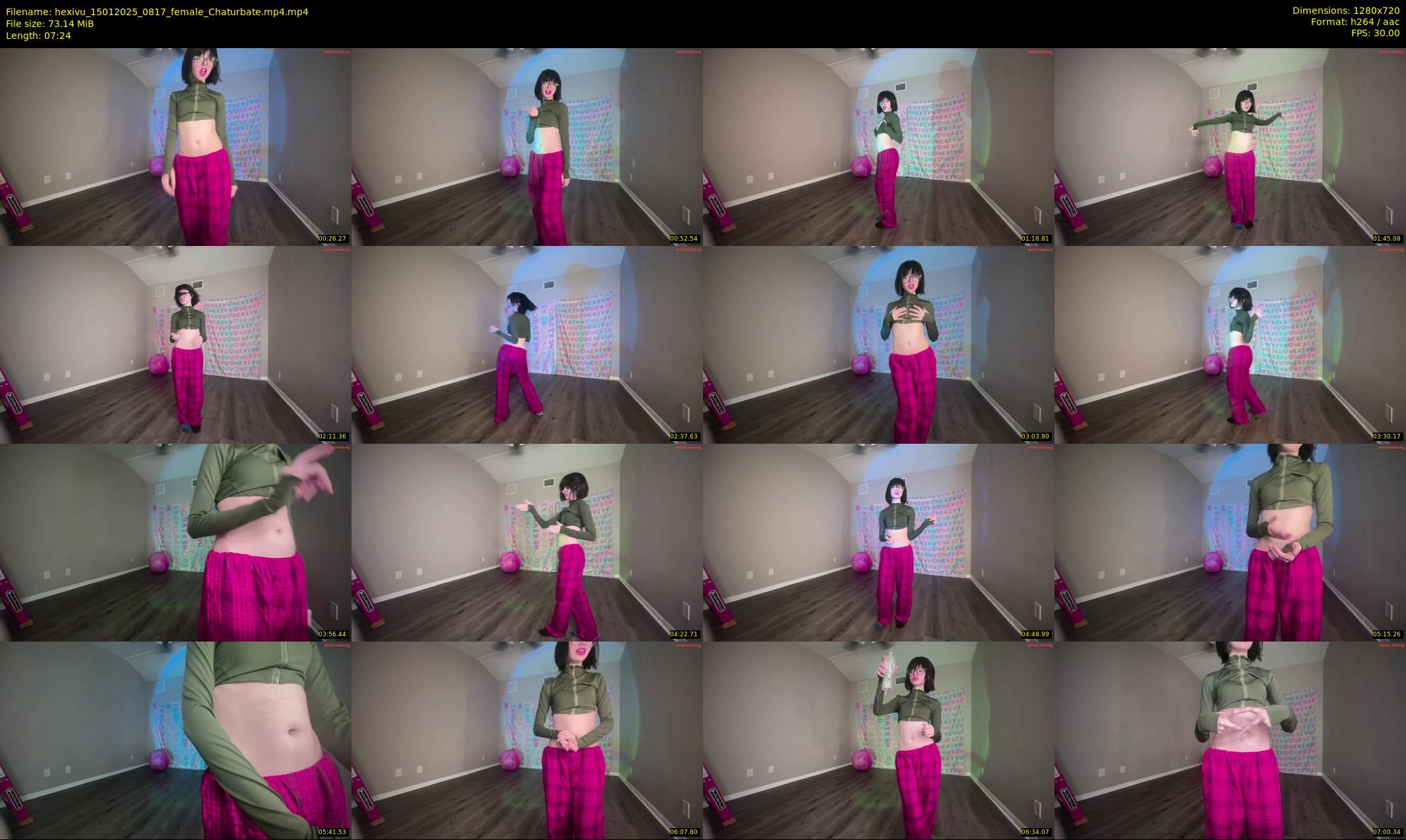 hexivu — 8 minute Chaturbate female cam show recording, 720p, Jan 15, 2025