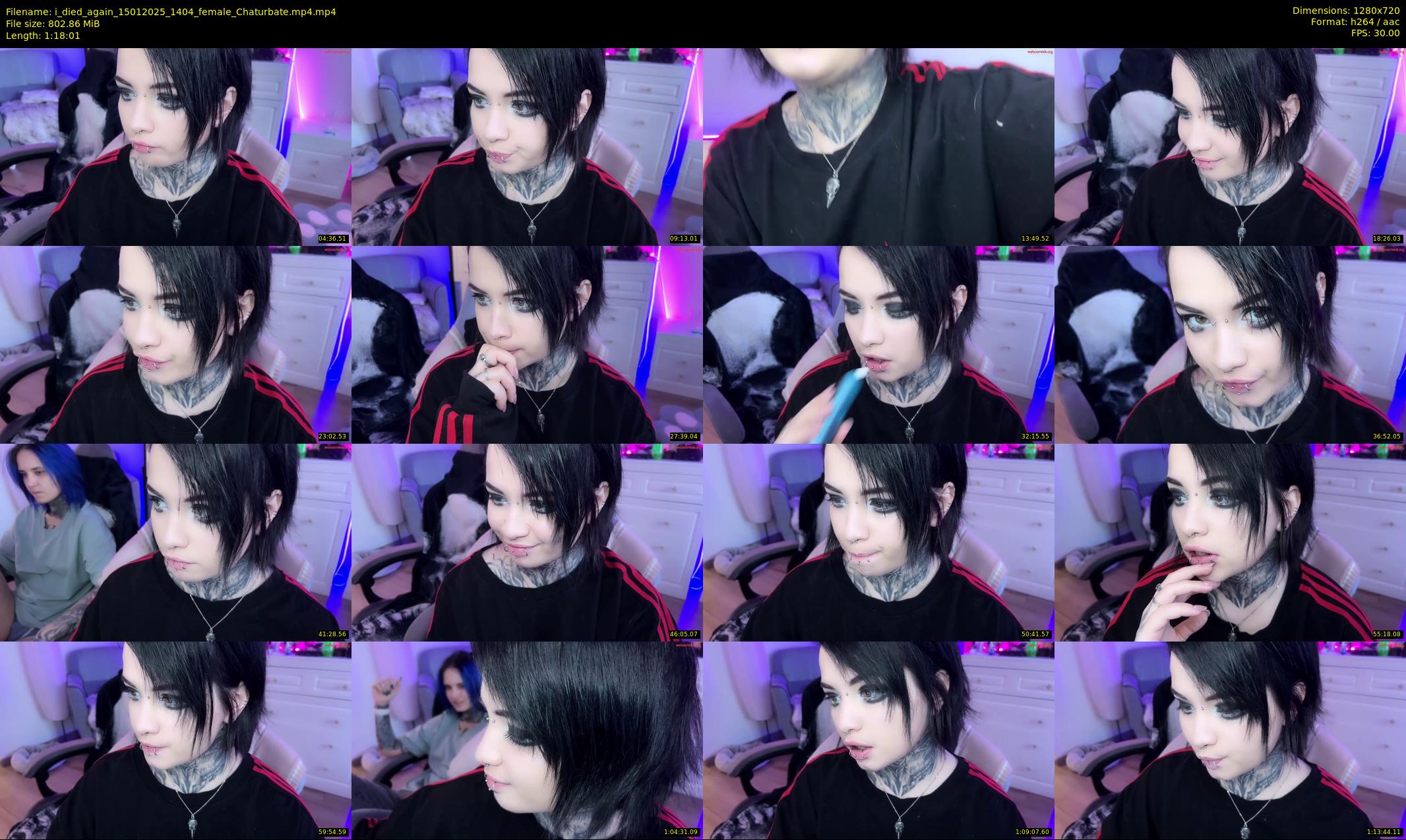 i_died_again — 79 minute Chaturbate female cam show recording, 720p, Jan 15, 2025