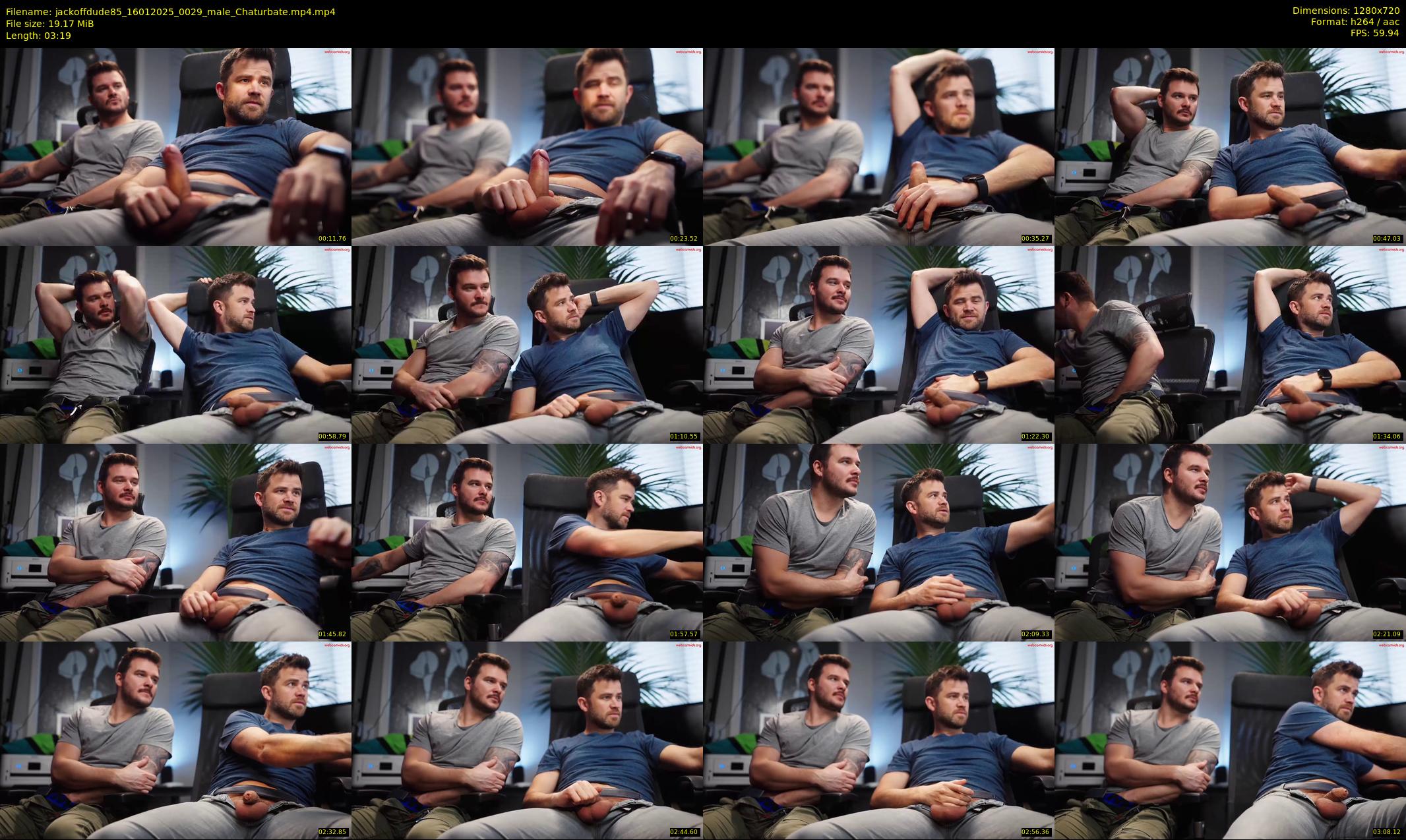 jackoffdude85 — 4 minute Chaturbate male cam show recording, 720p, Jan 16, 2025