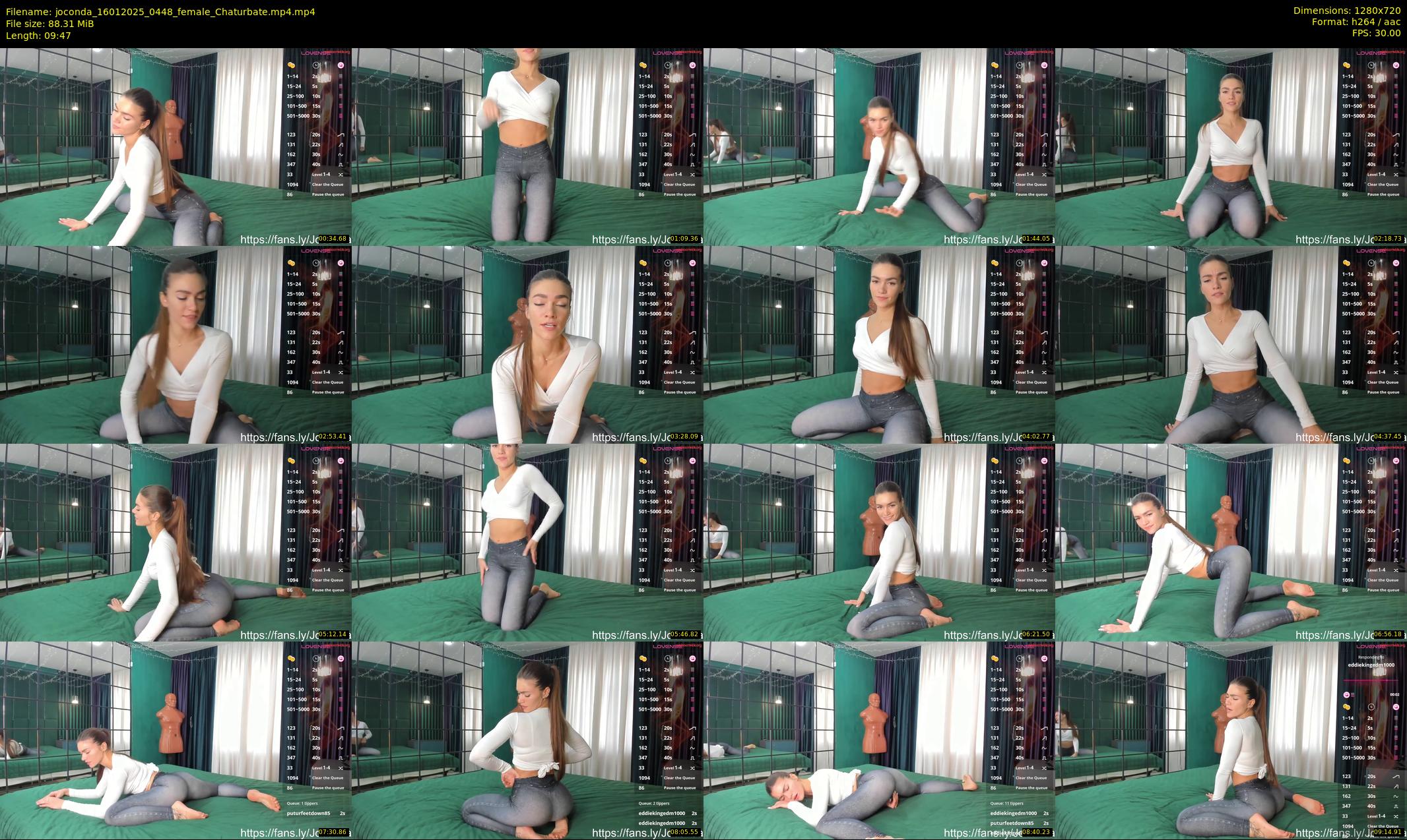 joconda — 10 minute Chaturbate female cam show recording, 720p, Jan 16, 2025