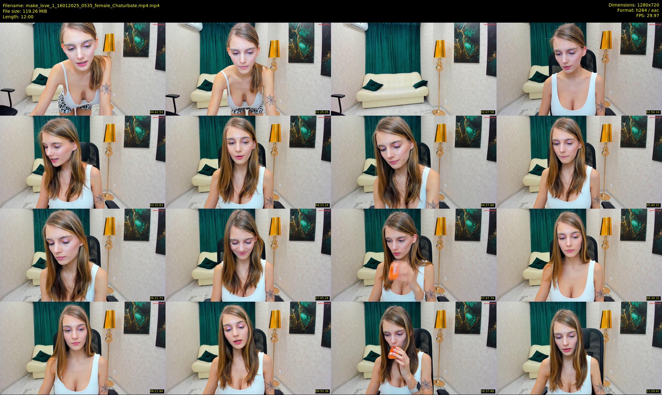 make_love_1 — 12 minute Chaturbate female cam show recording, 720p, Jan 16, 2025