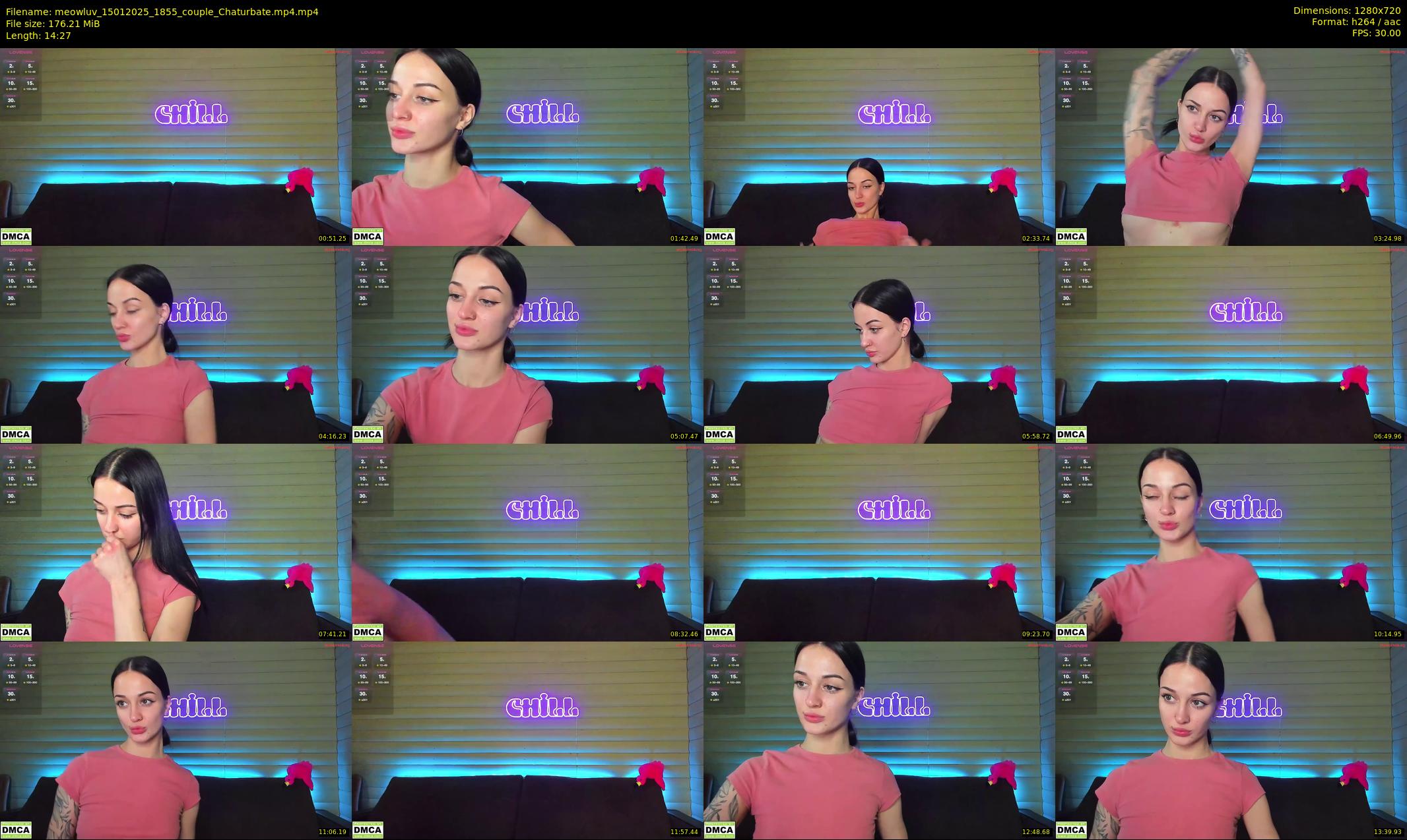 meowluv — 15 minute Chaturbate couple cam show recording, 720p, Jan 15, 2025