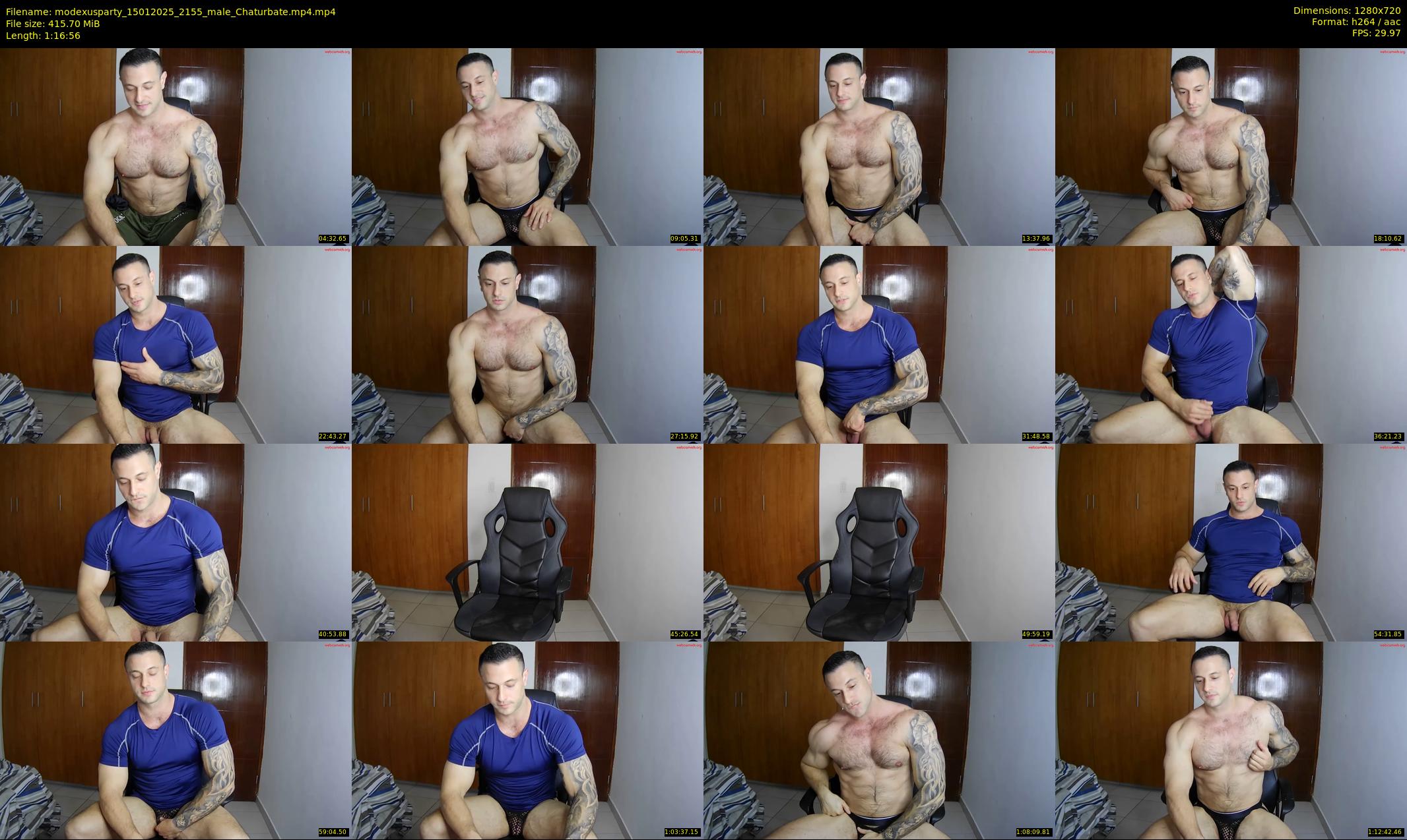modexusparty — 77 minute Chaturbate male cam show recording, 720p, Jan 15, 2025
