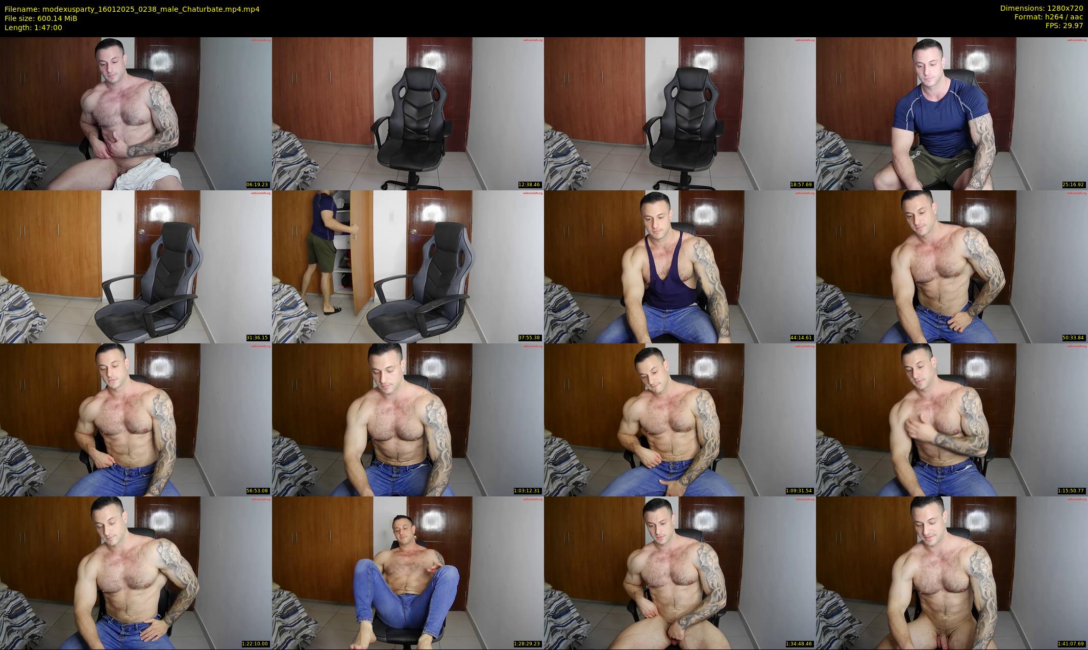 modexusparty — 107 minute Chaturbate male cam show recording, 720p, Jan 16, 2025