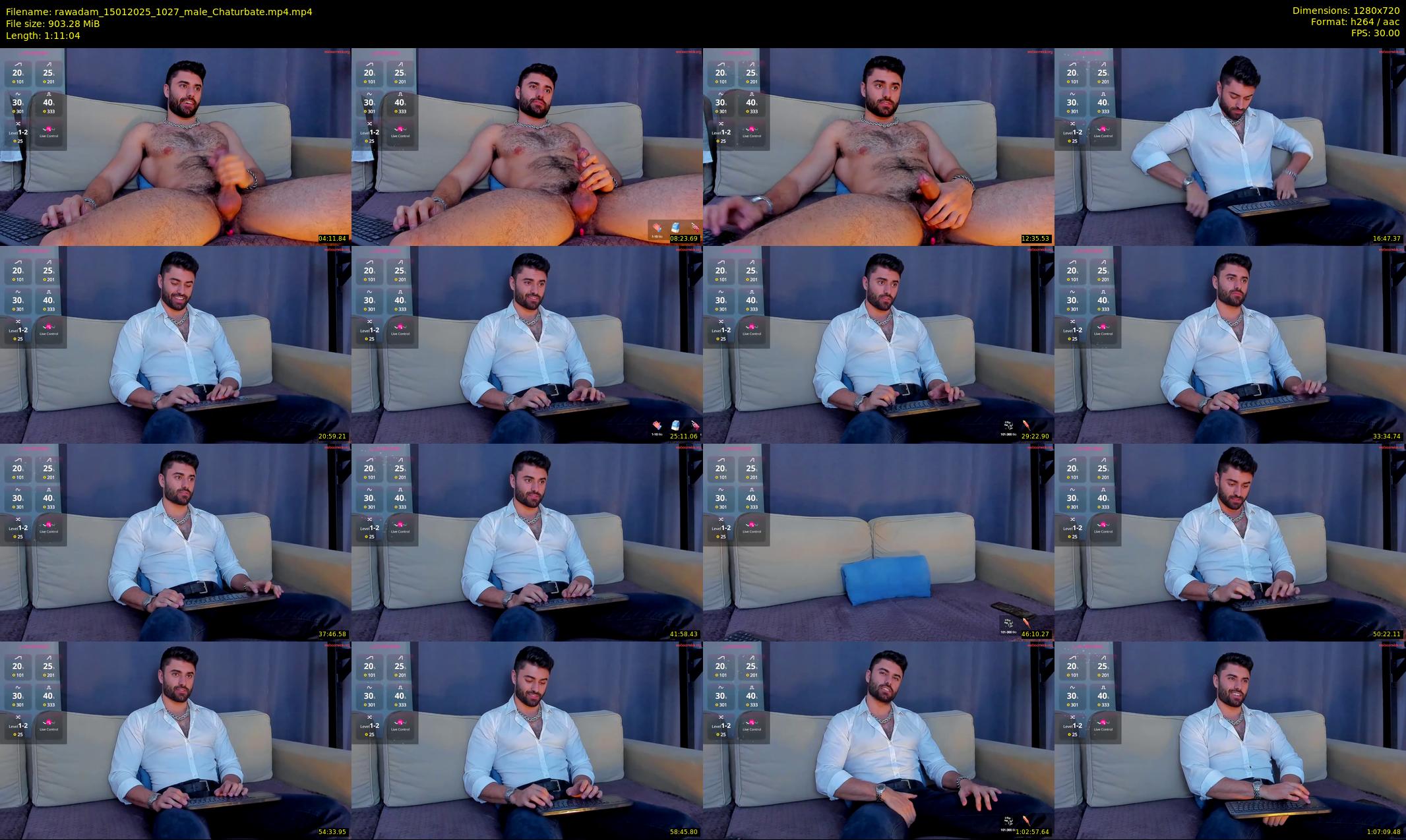 rawadam — 72 minute Chaturbate male cam show recording, 720p, Jan 15, 2025