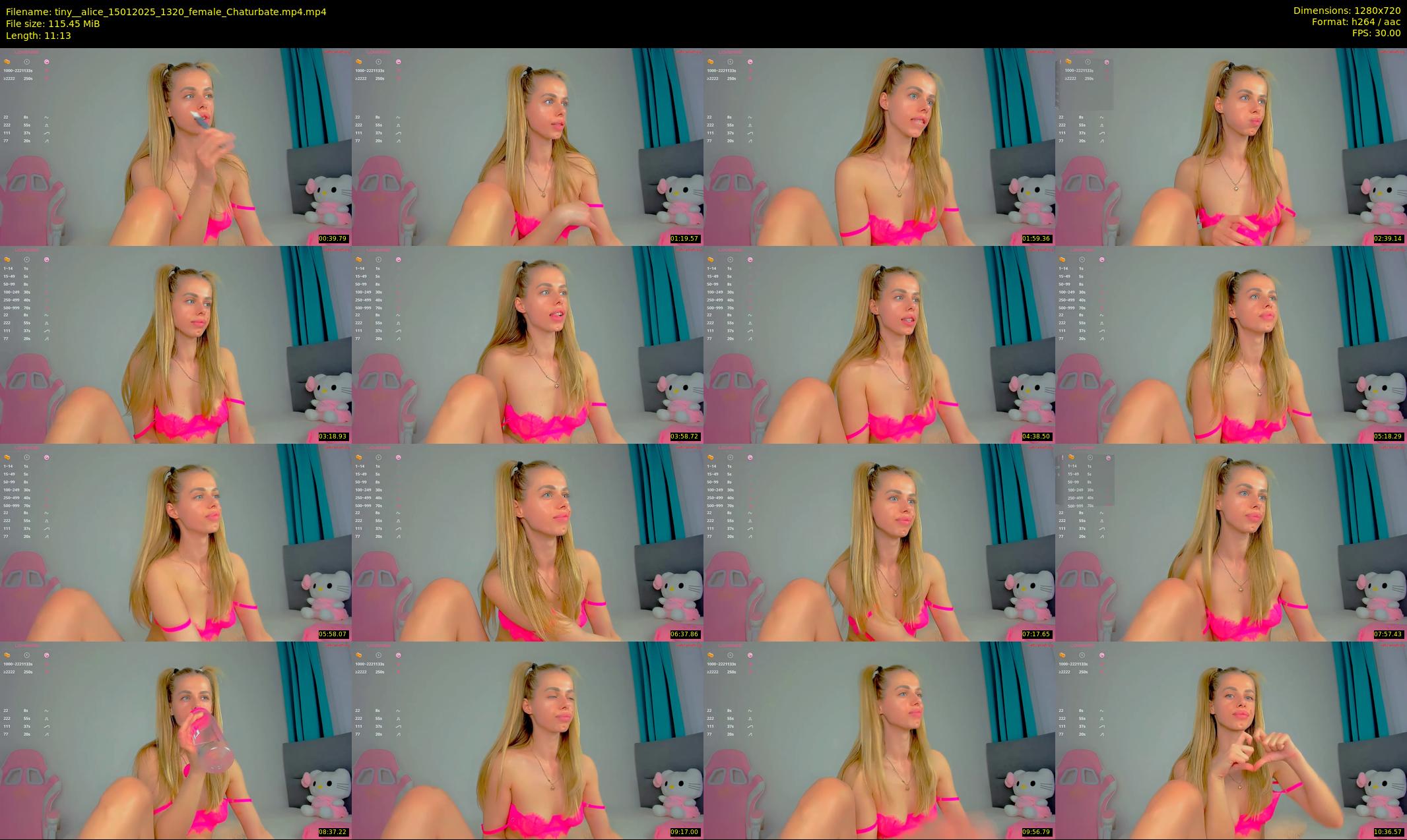 tiny__alice — 12 minute Chaturbate female cam show recording, 720p, Jan 15, 2025