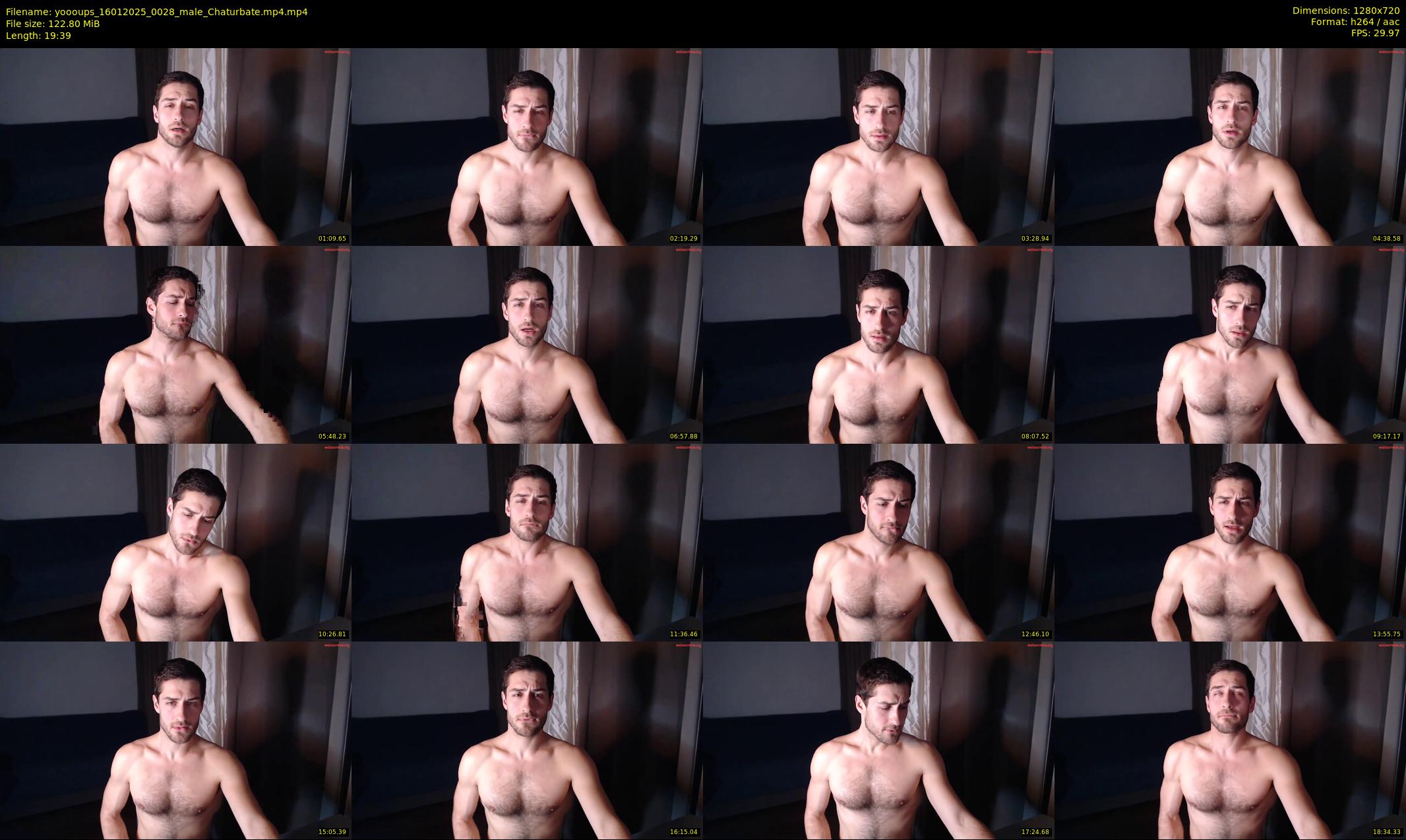 yoooups — 20 minute Chaturbate male cam show recording, 720p, Jan 16, 2025