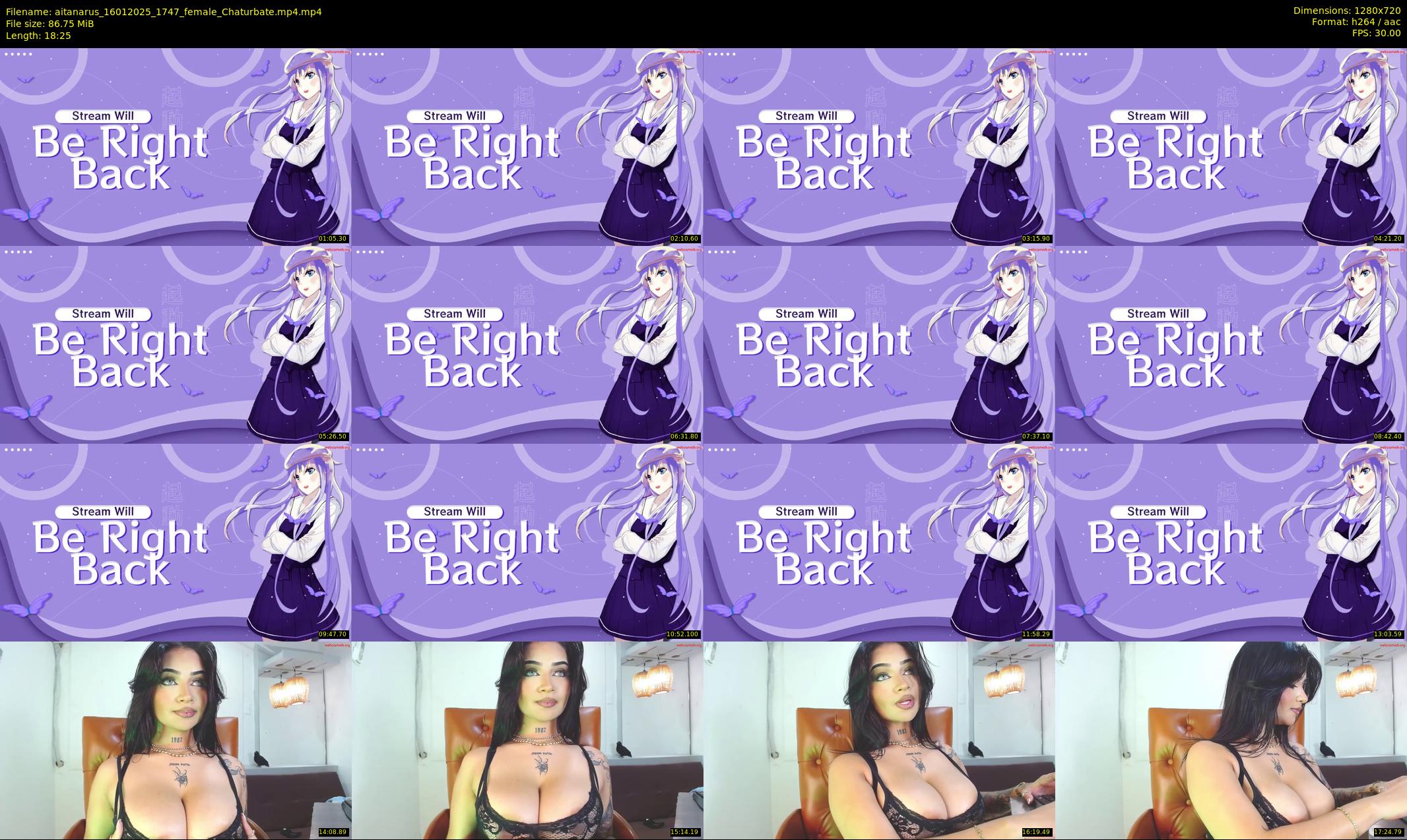 aitanarus — 19 minute Chaturbate female cam show recording, 720p, Jan 16, 2025