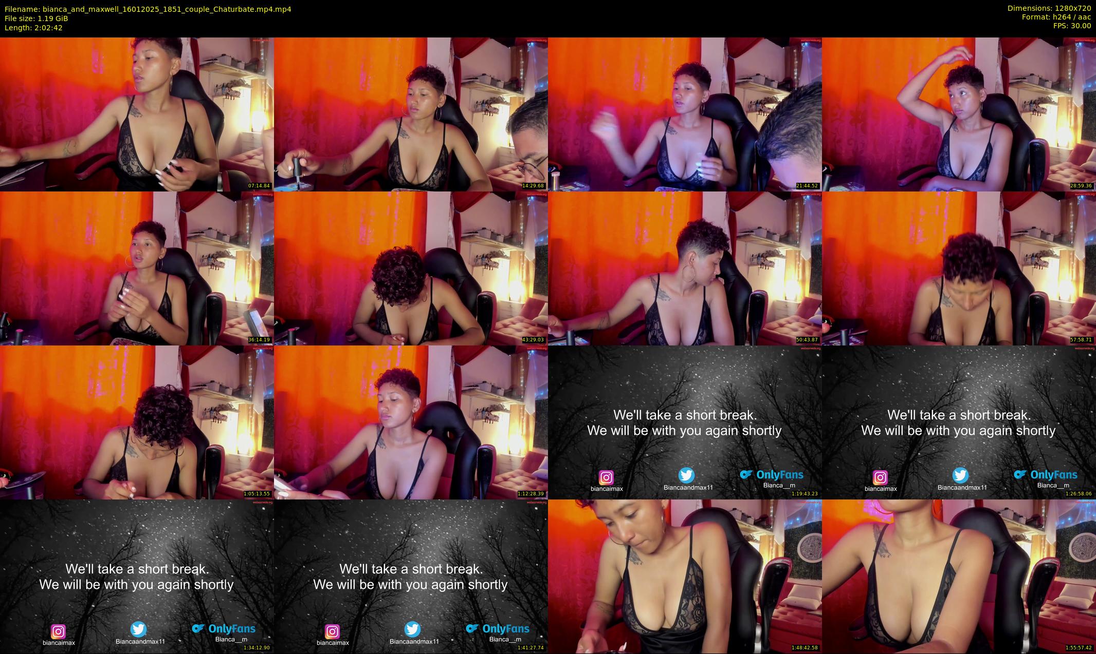 bianca_and_maxwell — 123 minute Chaturbate couple cam show recording, 720p, Jan 16, 2025