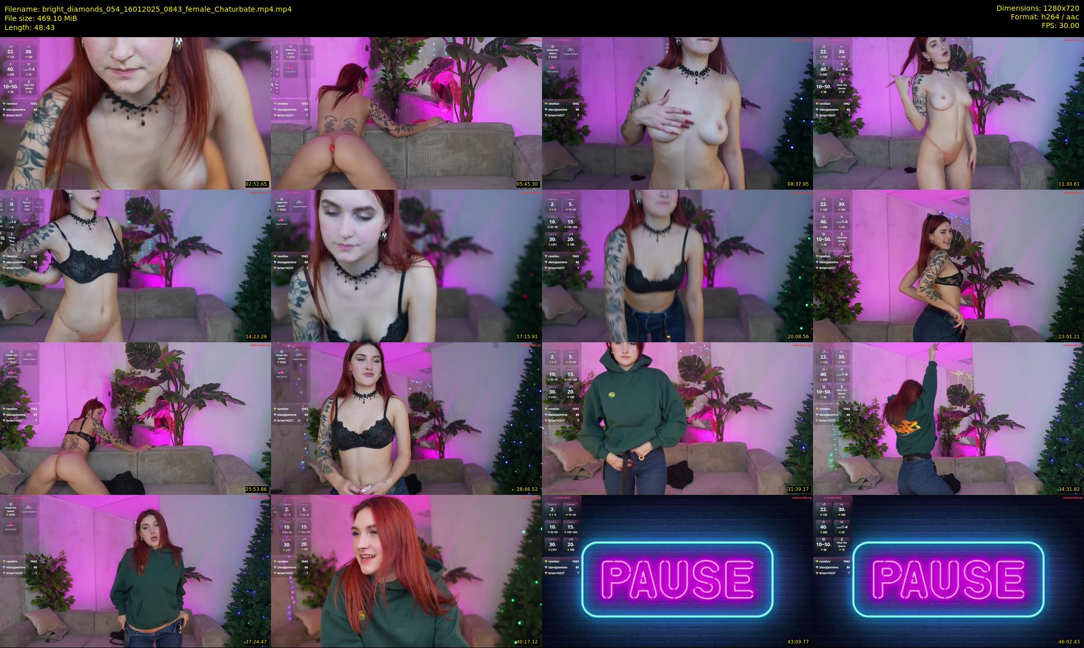 bright_diamonds_054 — 49 minute Chaturbate couple cam show recording, 720p, Jan 16, 2025
