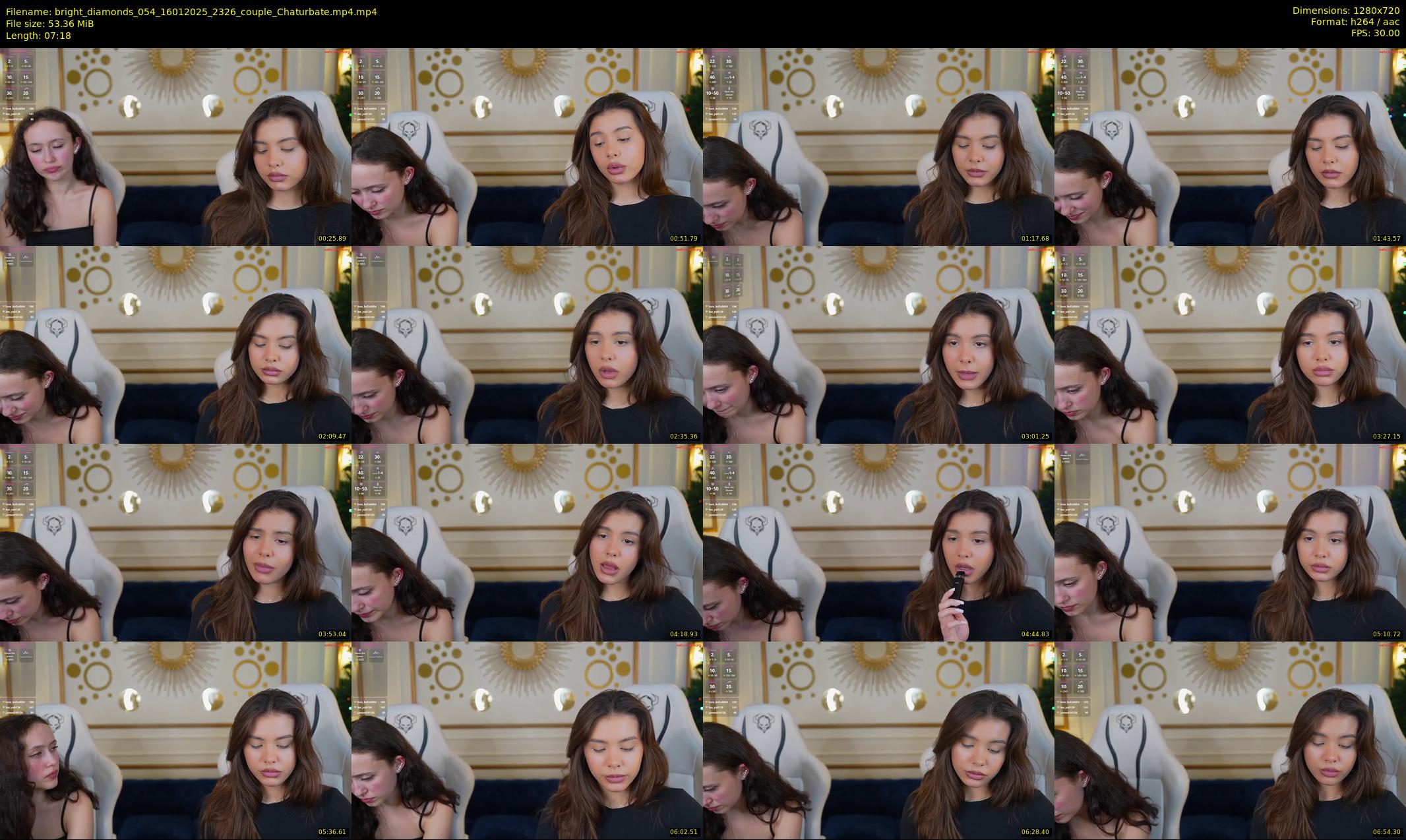 bright_diamonds_054 — 8 minute Chaturbate couple cam show recording, 720p, Jan 16, 2025