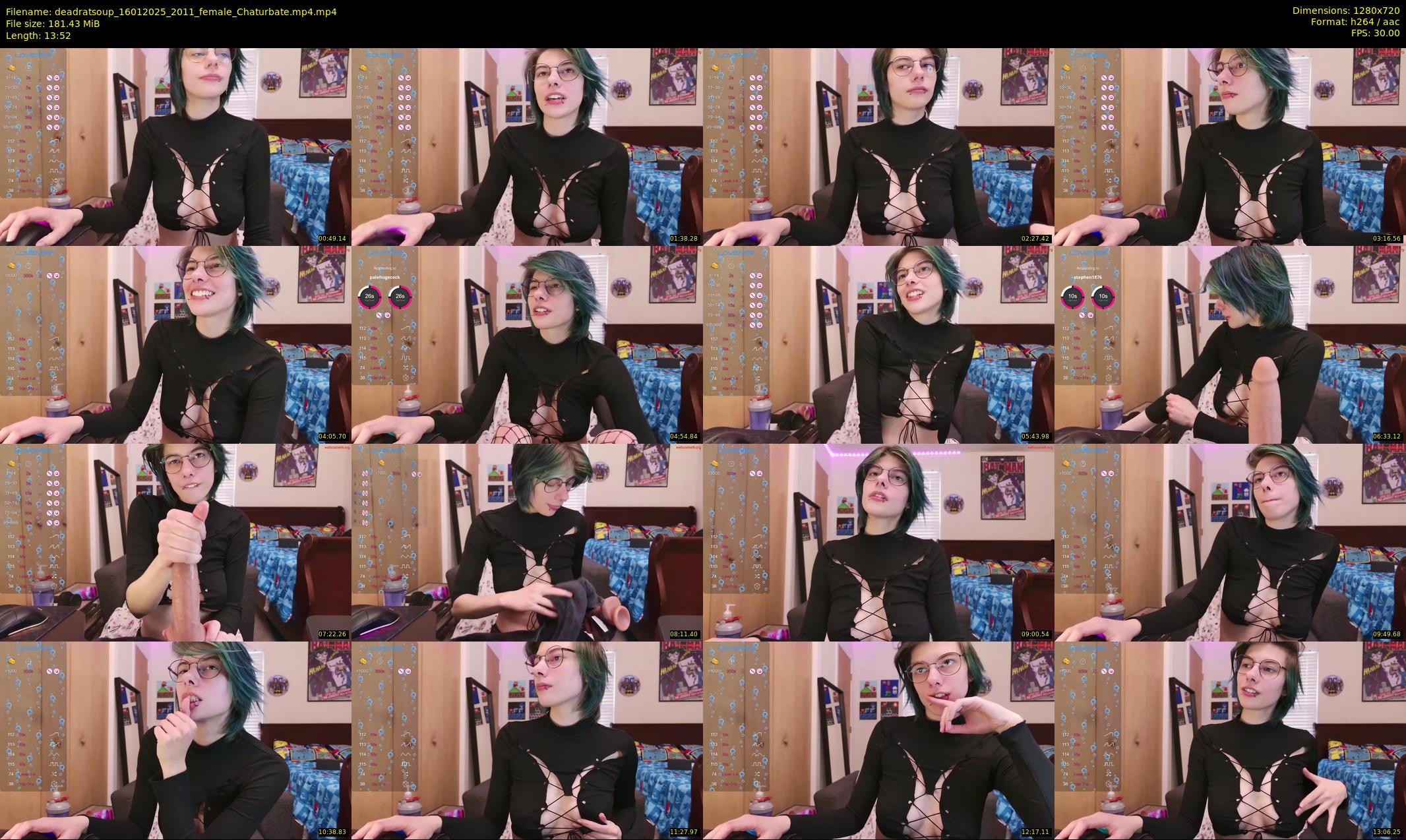 deadratsoup — 14 minute Chaturbate female cam show recording, 720p, Jan 16, 2025