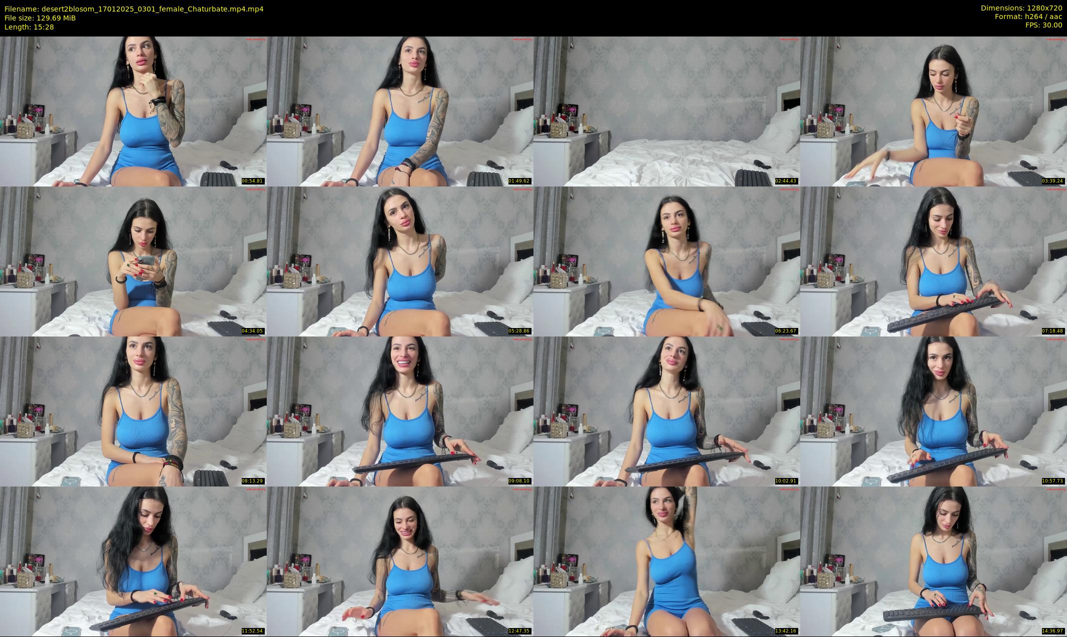 desert2blosom — 16 minute Chaturbate female cam show recording, 720p, Jan 17, 2025