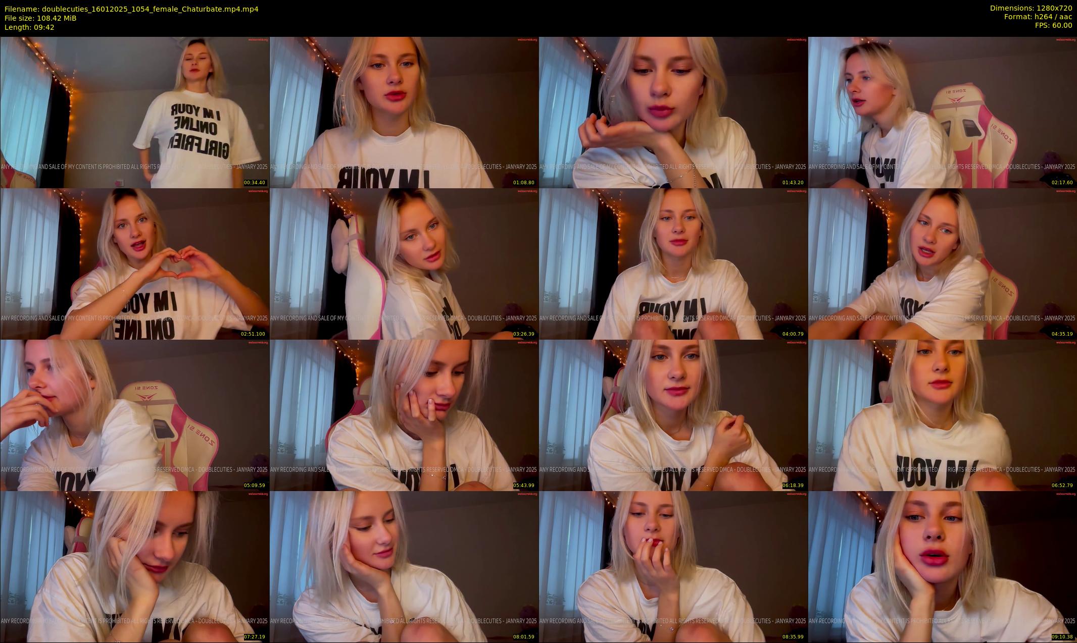 doublecuties — 10 minute Chaturbate couple cam show recording, 720p, Jan 16, 2025