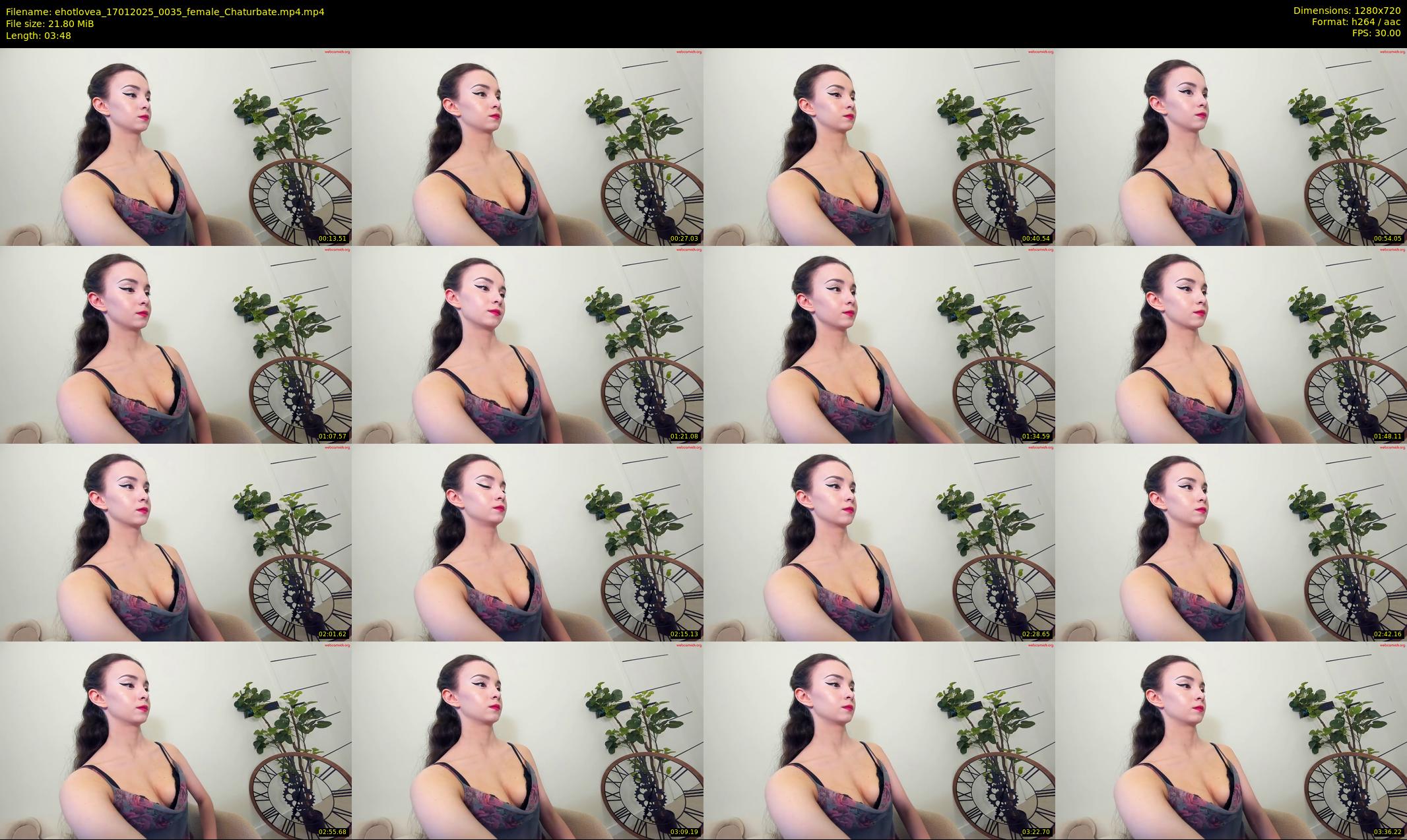 ehotlovea — 4 minute Chaturbate female cam show recording, 720p, Jan 17, 2025