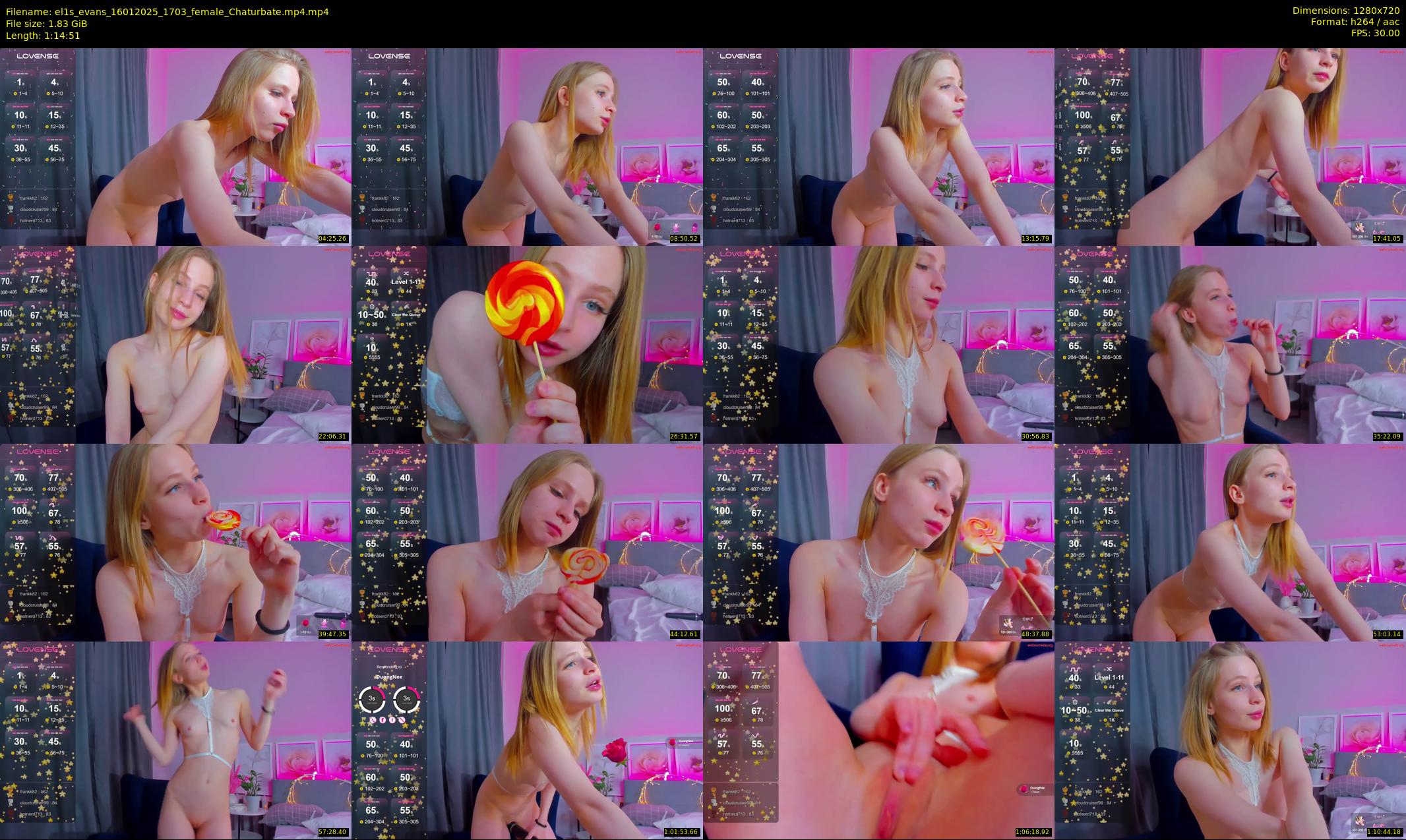 el1s_evans — 75 minute Chaturbate female cam show recording, 720p, Jan 16, 2025