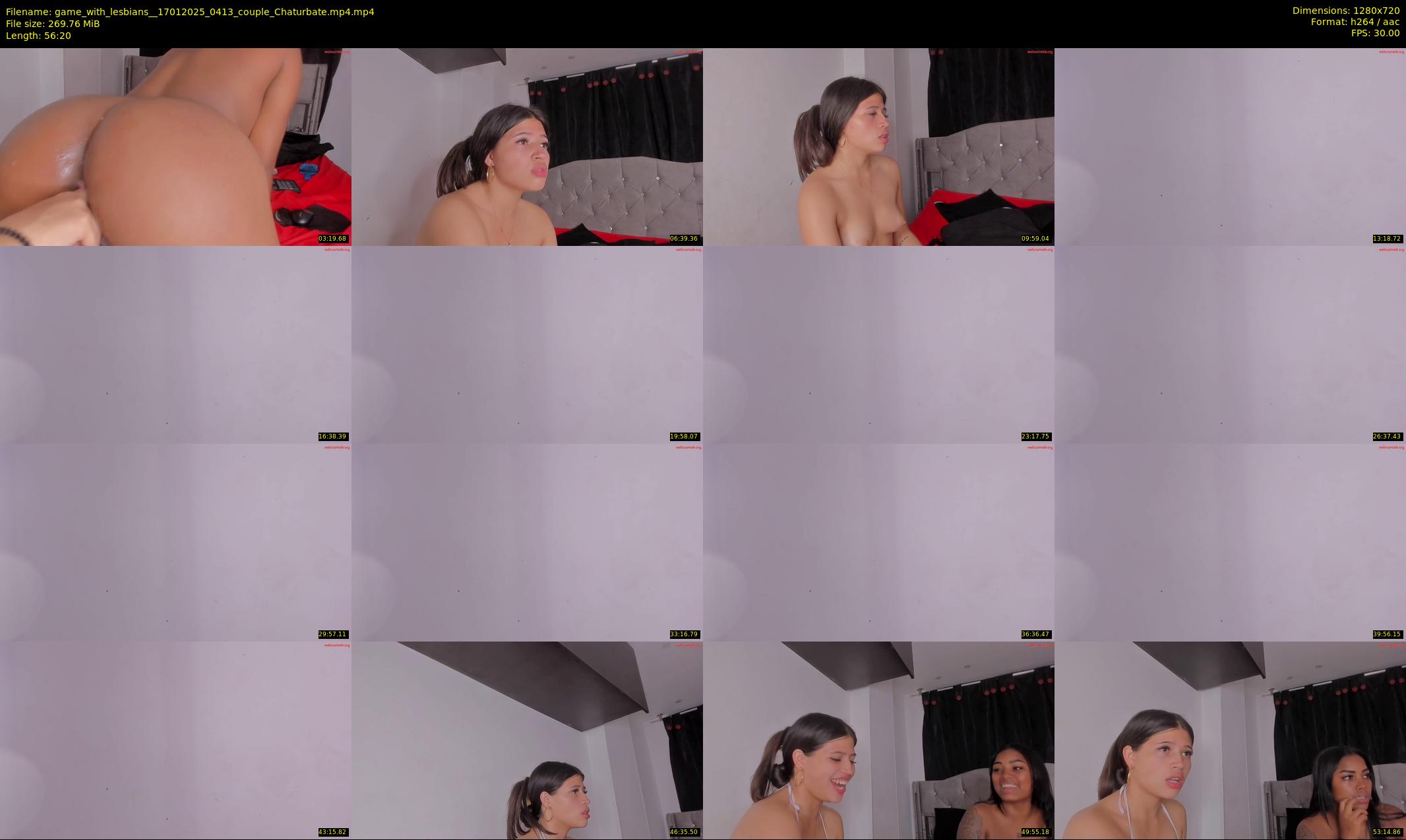 game_with_lesbians_ — 57 minute Chaturbate couple cam show recording, 720p, Jan 17, 2025