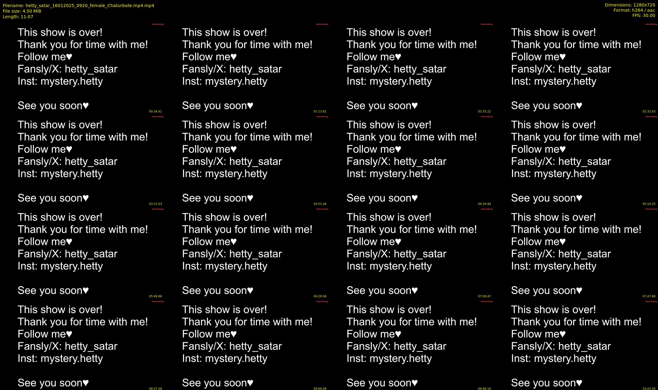 hetty_satar — 12 minute Chaturbate female cam show recording, 720p, Jan 16, 2025