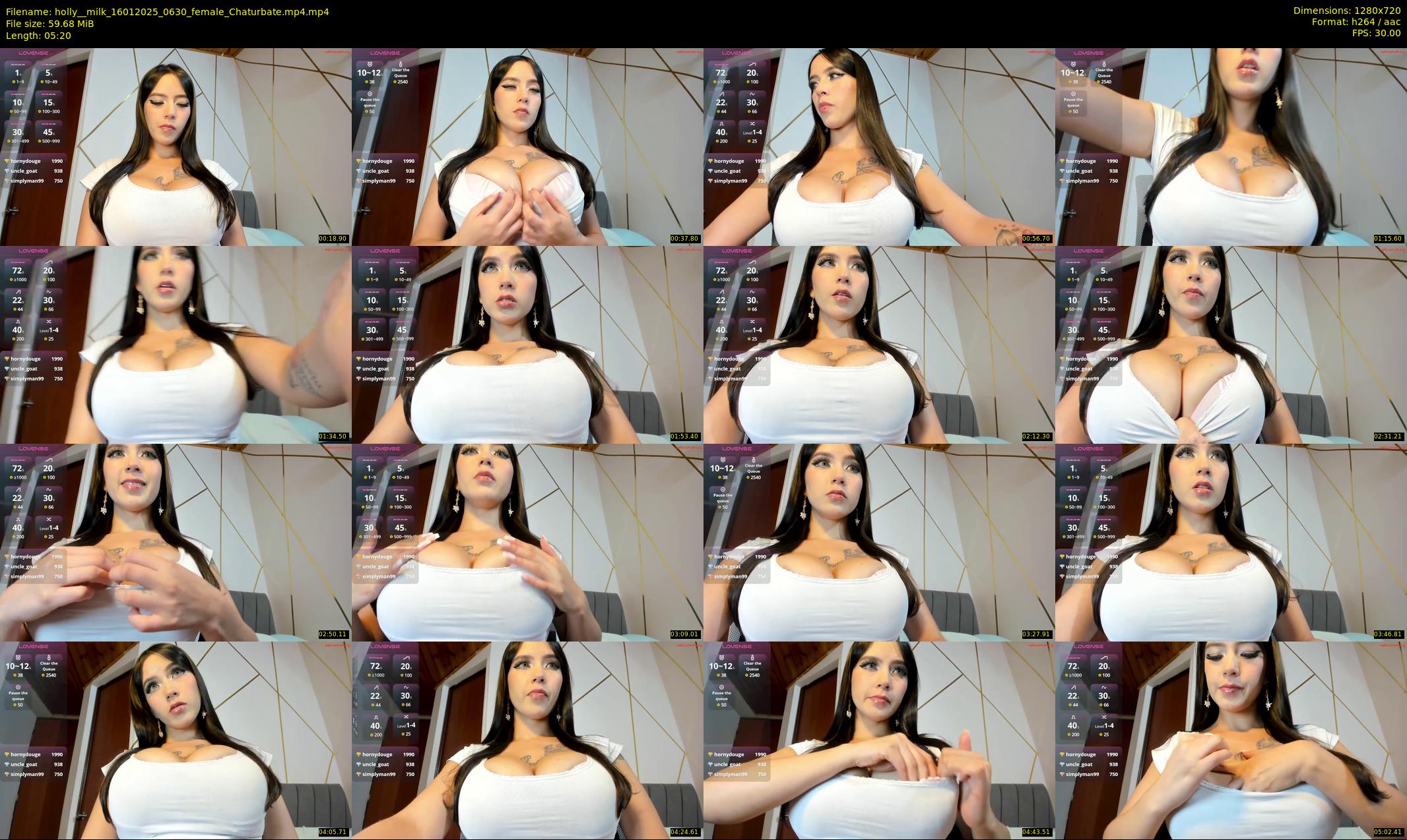 holly__milk — 6 minute Chaturbate female cam show recording, 720p, Jan 16, 2025