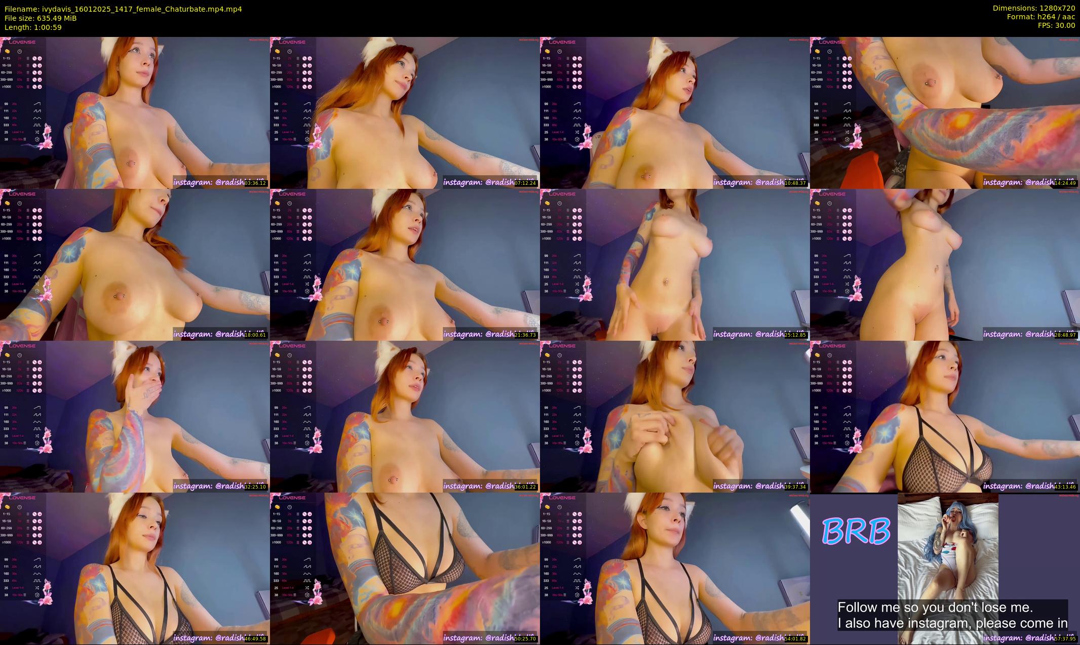 ivydavis — 61 minute Chaturbate female cam show recording, 720p, Jan 16, 2025