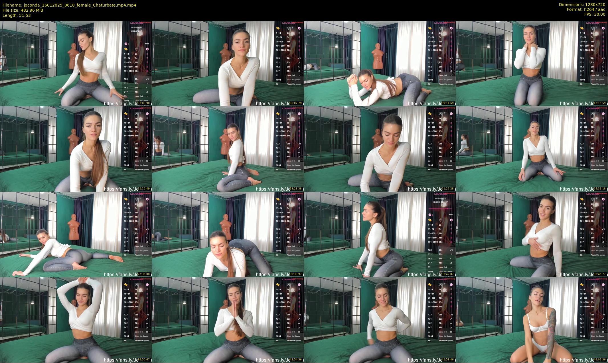 joconda — 52 minute Chaturbate female cam show recording, 720p, Jan 16, 2025