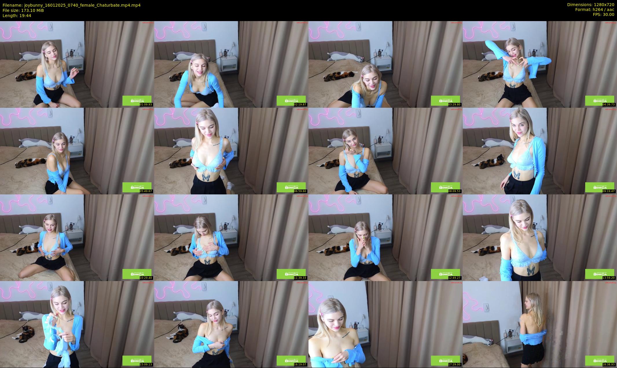 joybunny — 20 minute Chaturbate female cam show recording, 720p, Jan 16, 2025