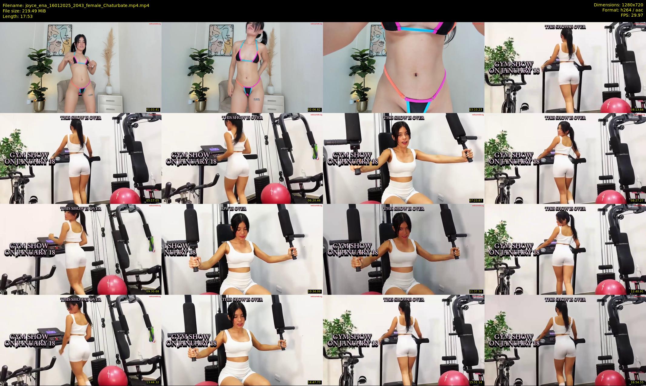 joyce_ena — 18 minute Chaturbate female cam show recording, 720p, Jan 16, 2025
