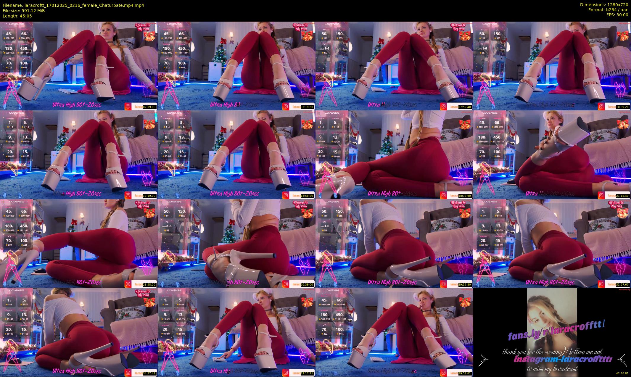 laracroftt — 46 minute Chaturbate female cam show recording, 720p, Jan 17, 2025