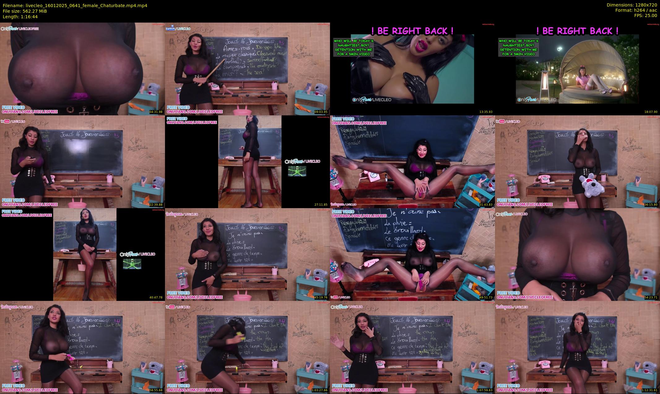 livecleo — 77 minute Chaturbate female cam show recording, 720p, Jan 16, 2025