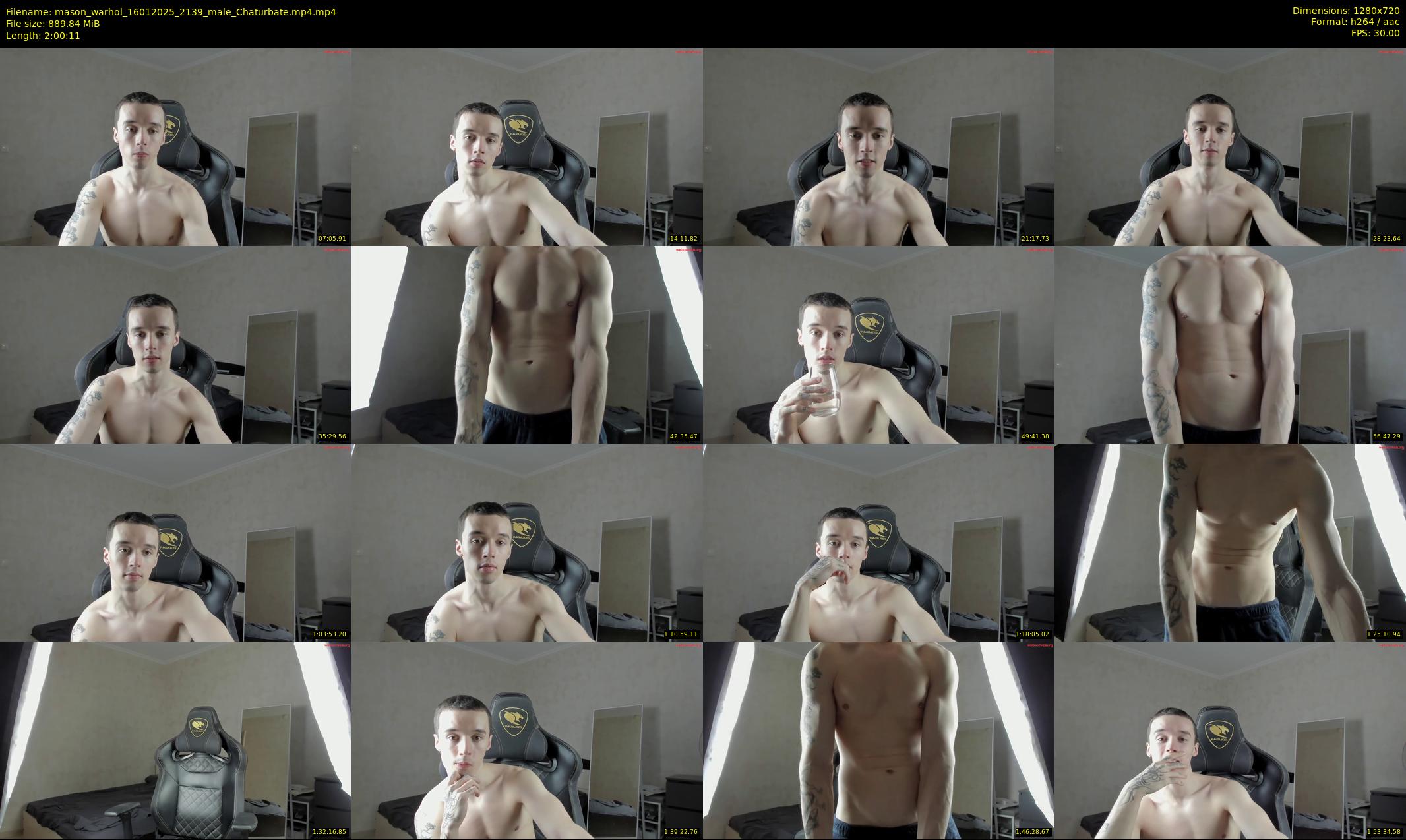 mason_warhol — 121 minute Chaturbate male cam show recording, 720p, Jan 16, 2025