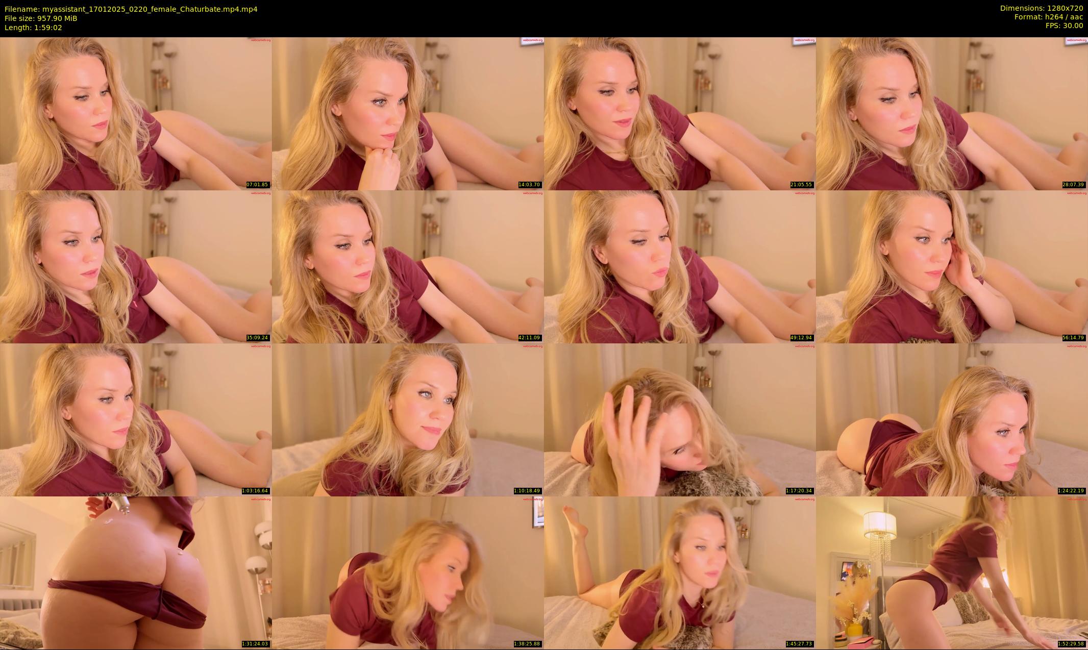 myassistant — 120 minute Chaturbate female cam show recording, 720p, Jan 17, 2025