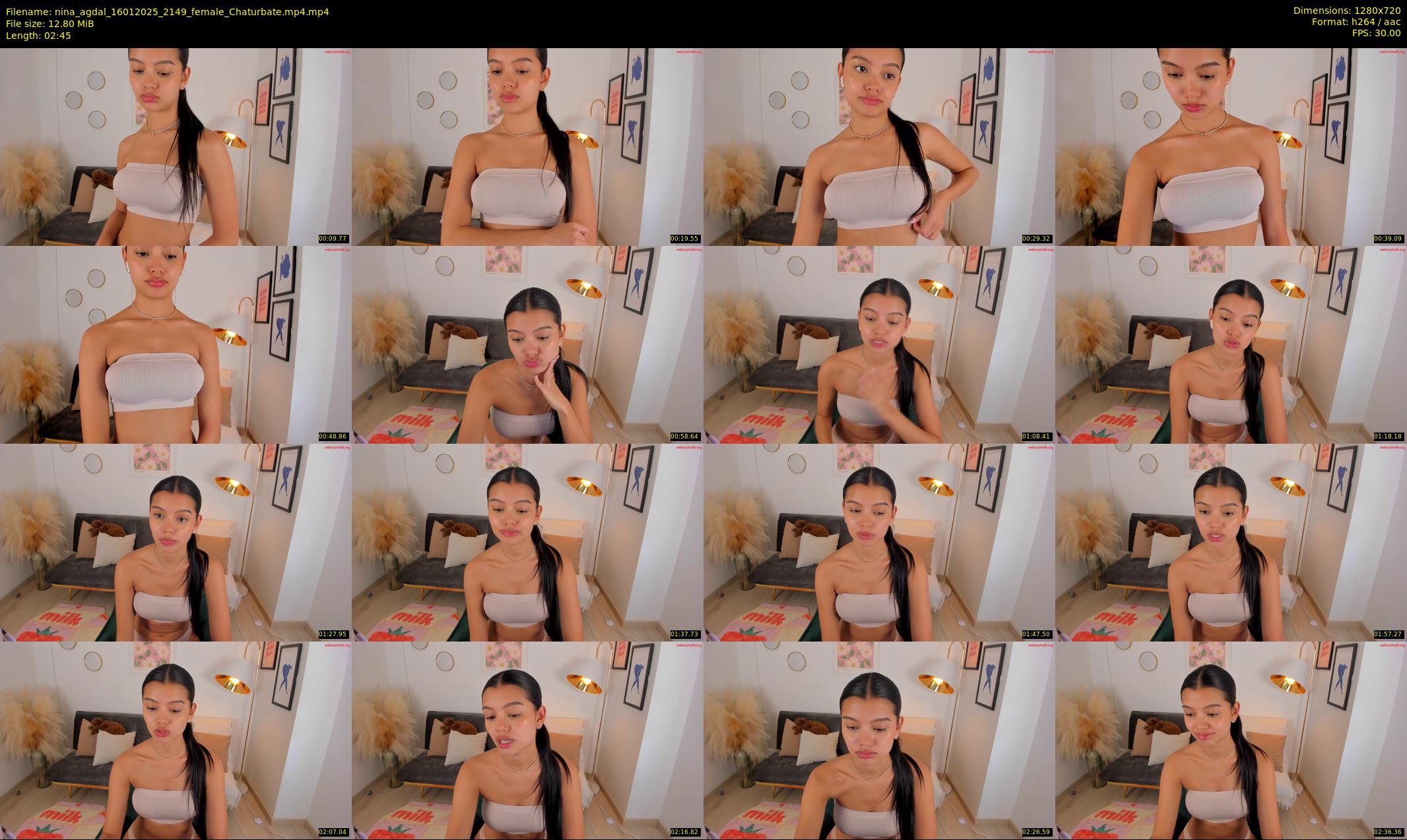 nina_agdal — 3 minute Chaturbate female cam show recording, 720p, Jan 16, 2025