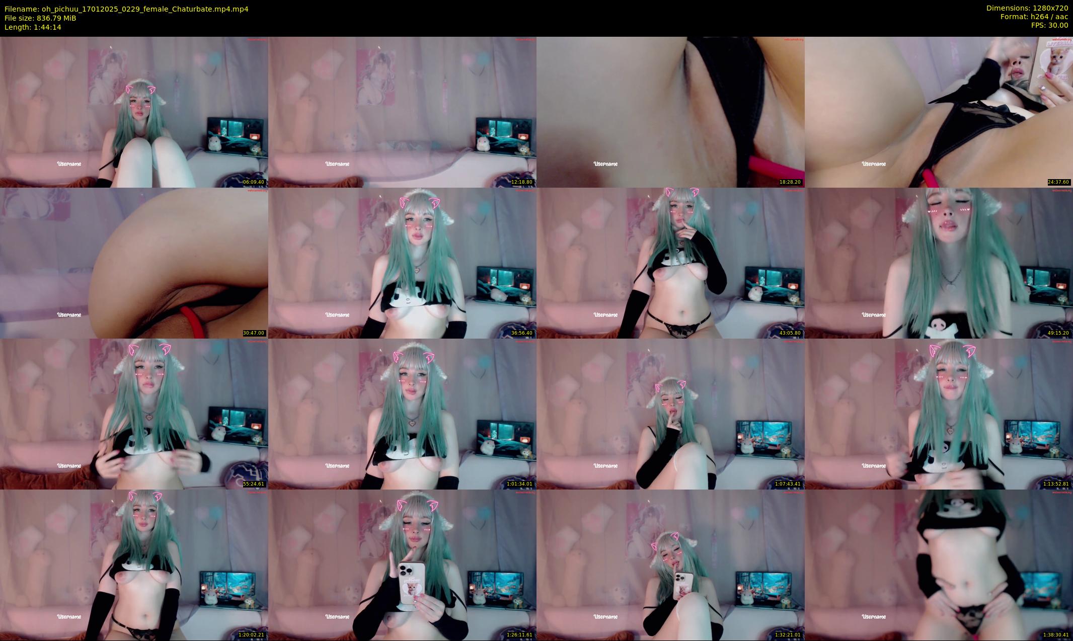 oh_pichuu — 105 minute Chaturbate female cam show recording, 720p, Jan 17, 2025