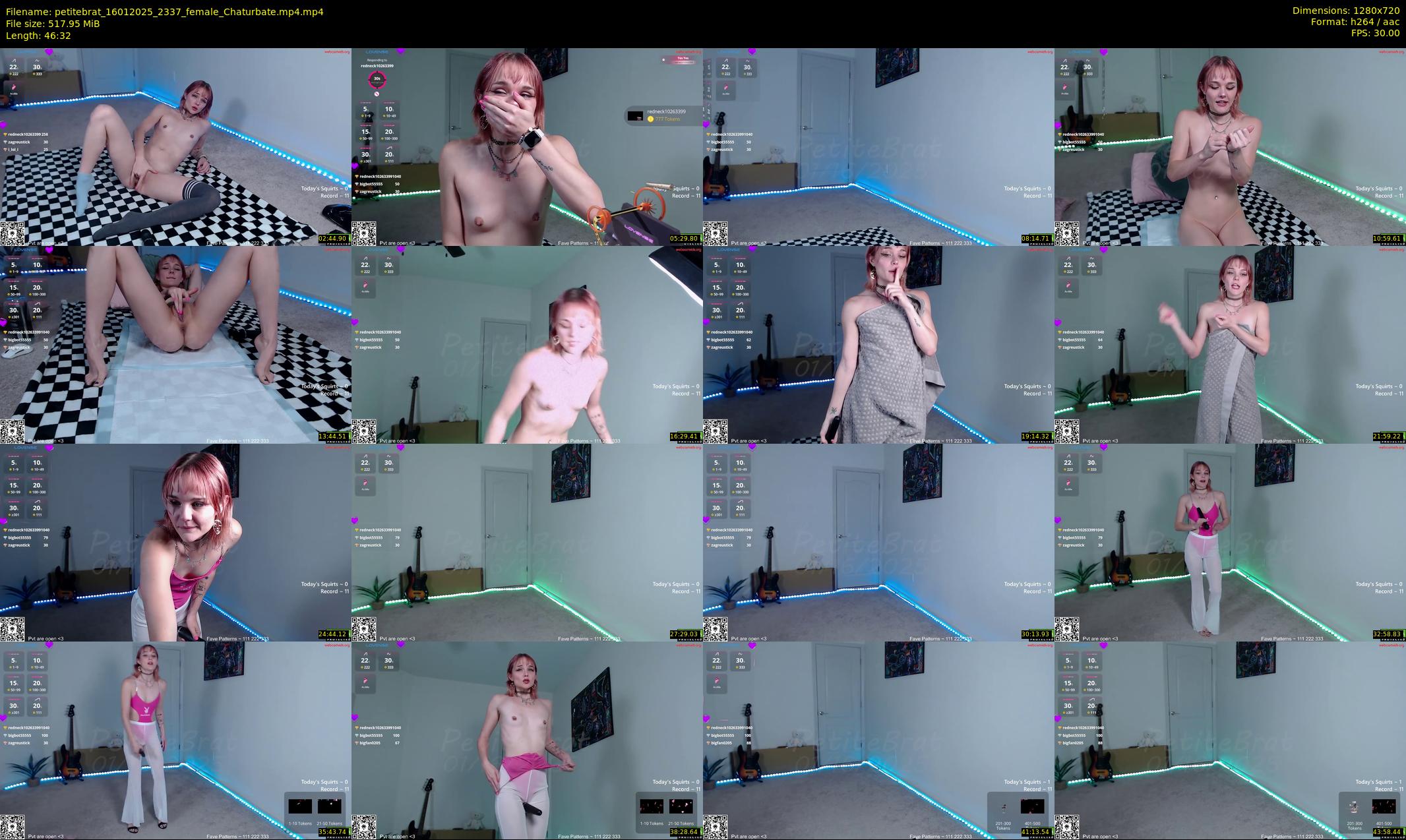 petitebrat — 47 minute Chaturbate female cam show recording, 720p, Jan 16, 2025