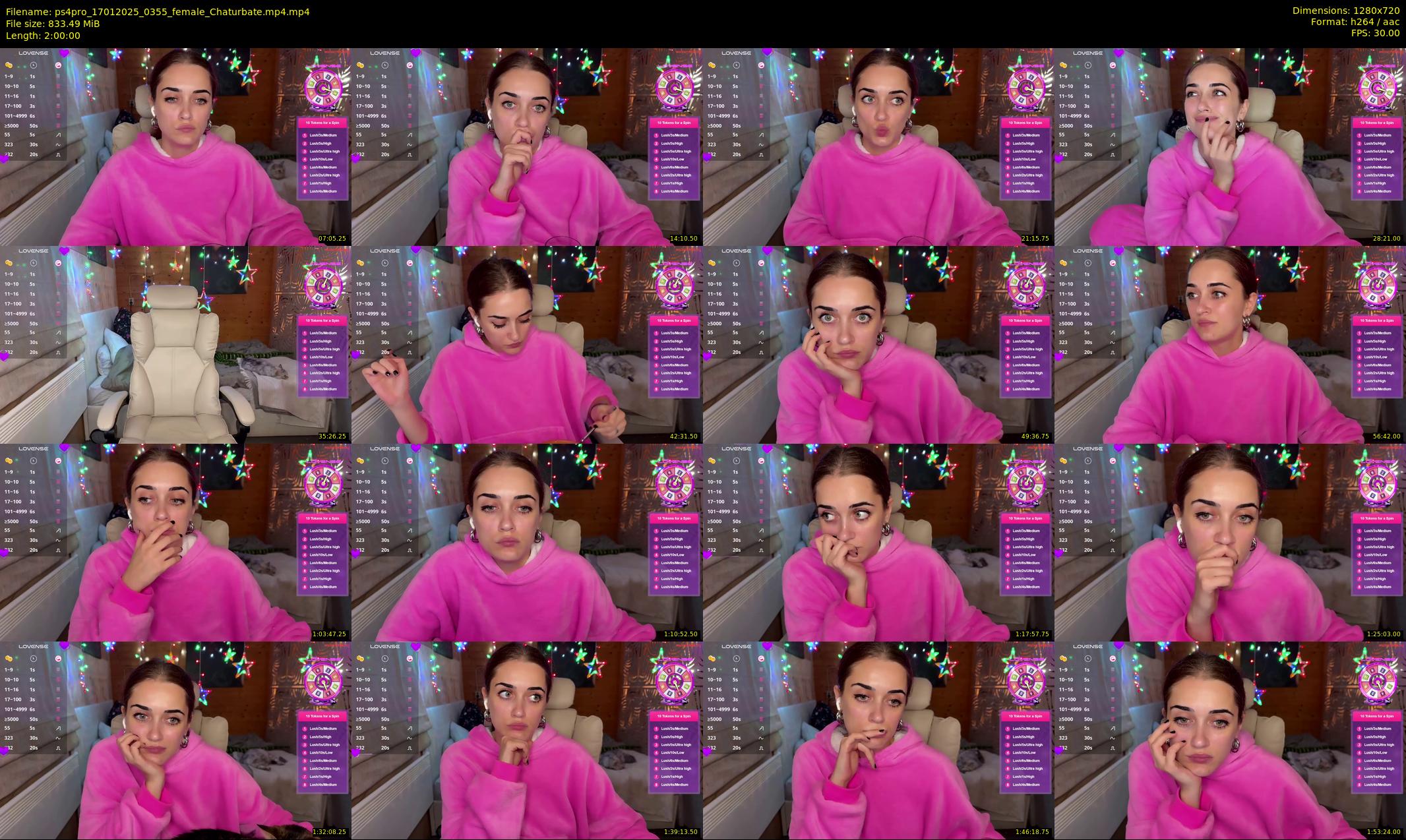 ps4pro — 120 minute Chaturbate female cam show recording, 720p, Jan 17, 2025
