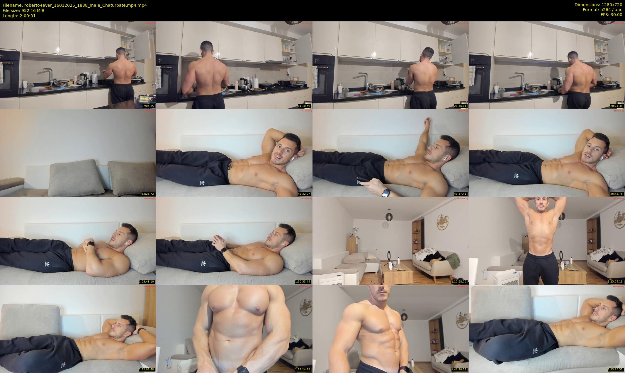 roberto4ever — 121 minute Chaturbate male cam show recording, 720p, Jan 16, 2025