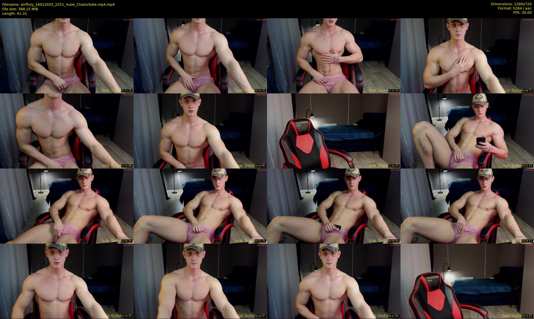 sinffuly — 42 minute Chaturbate male cam show recording, 720p, Jan 16, 2025